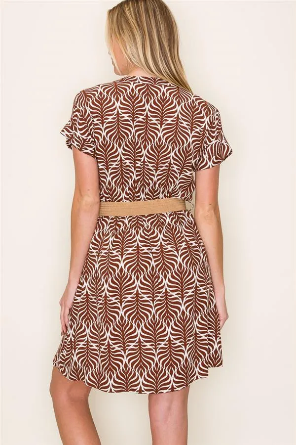 Active Ease Geo Print Belted Dress