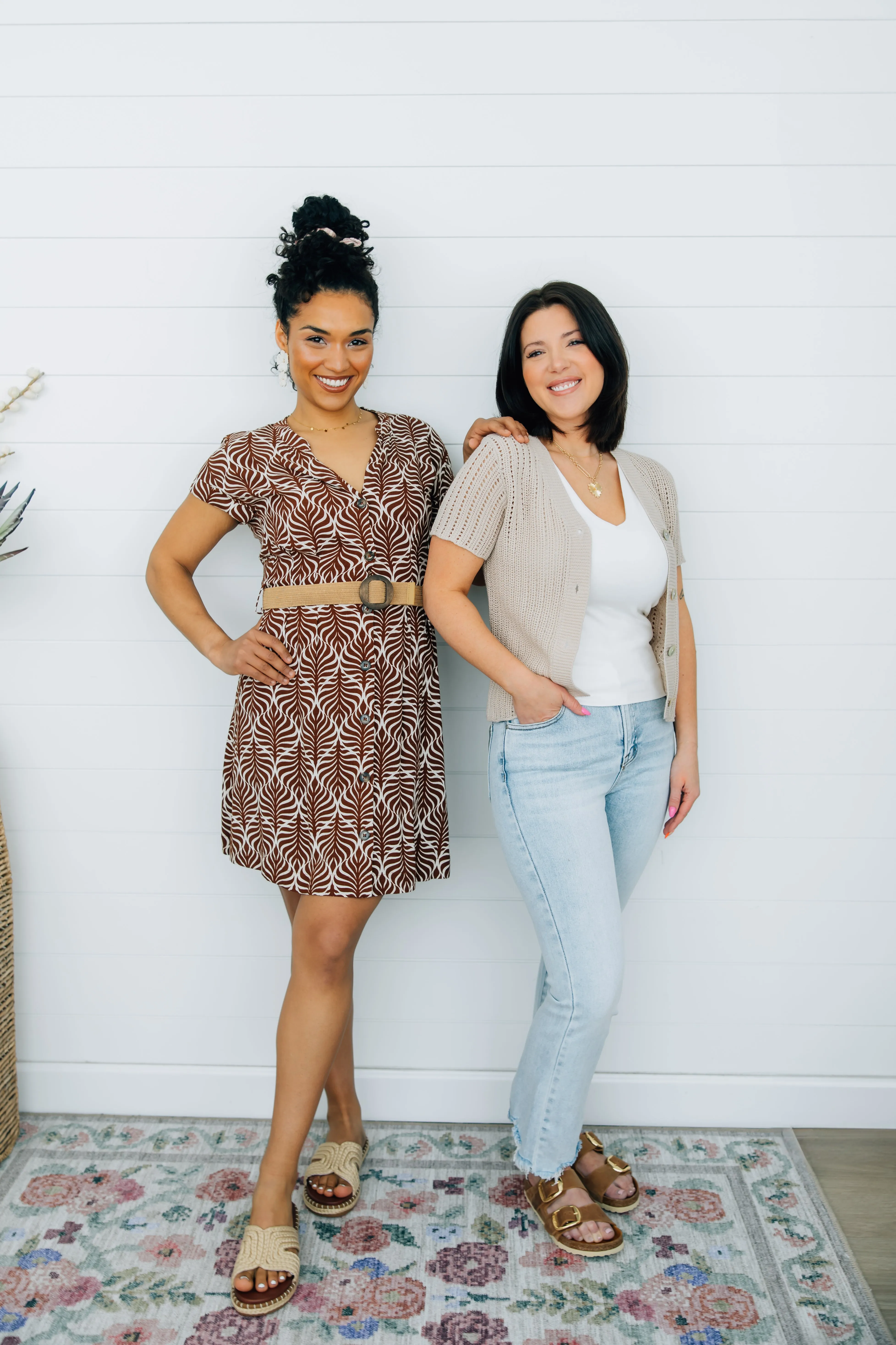 Geo Print Belted Dress WearResistantHem