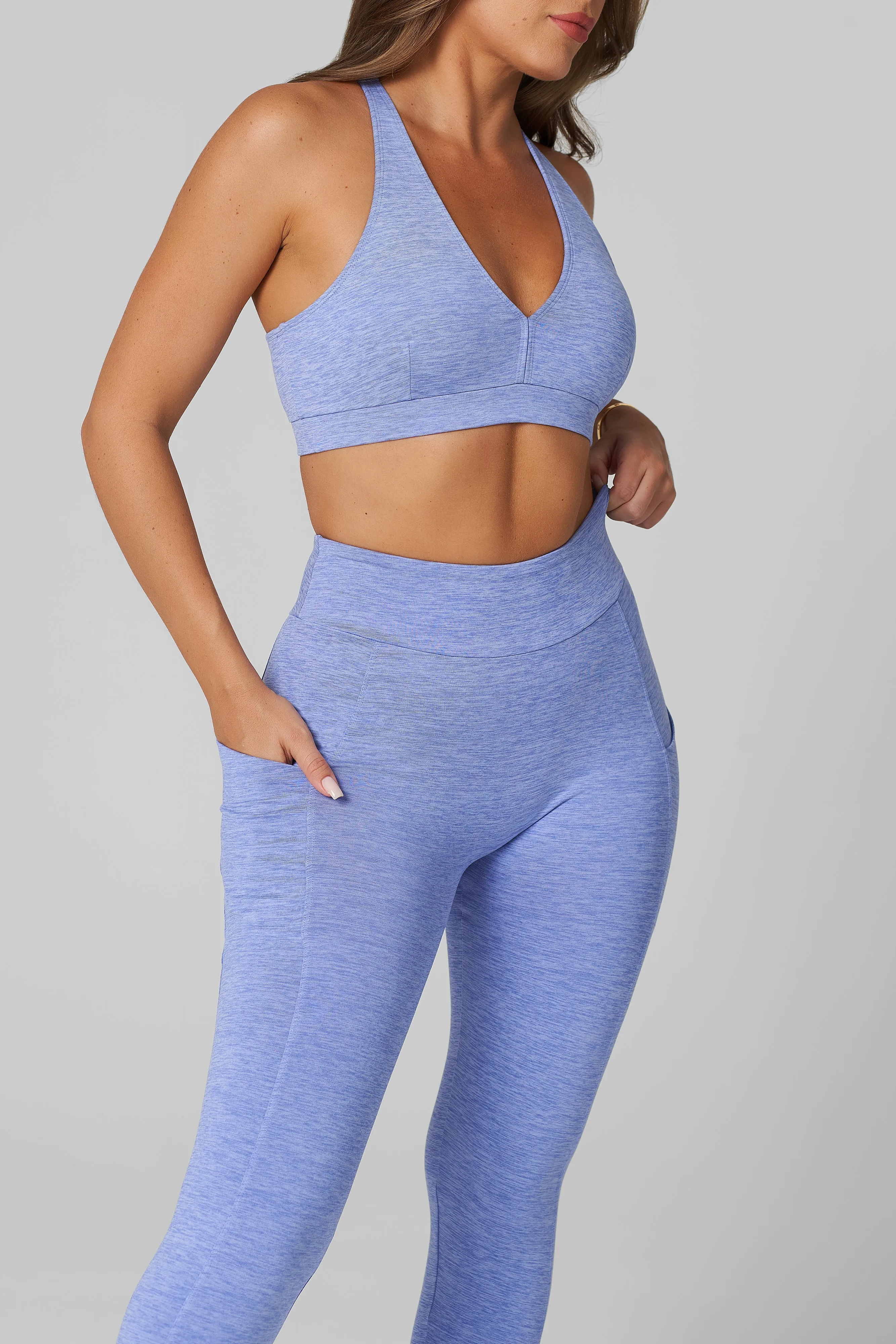 Bliss Pocket Legging DoubleStitched Seams NonBindingCollar