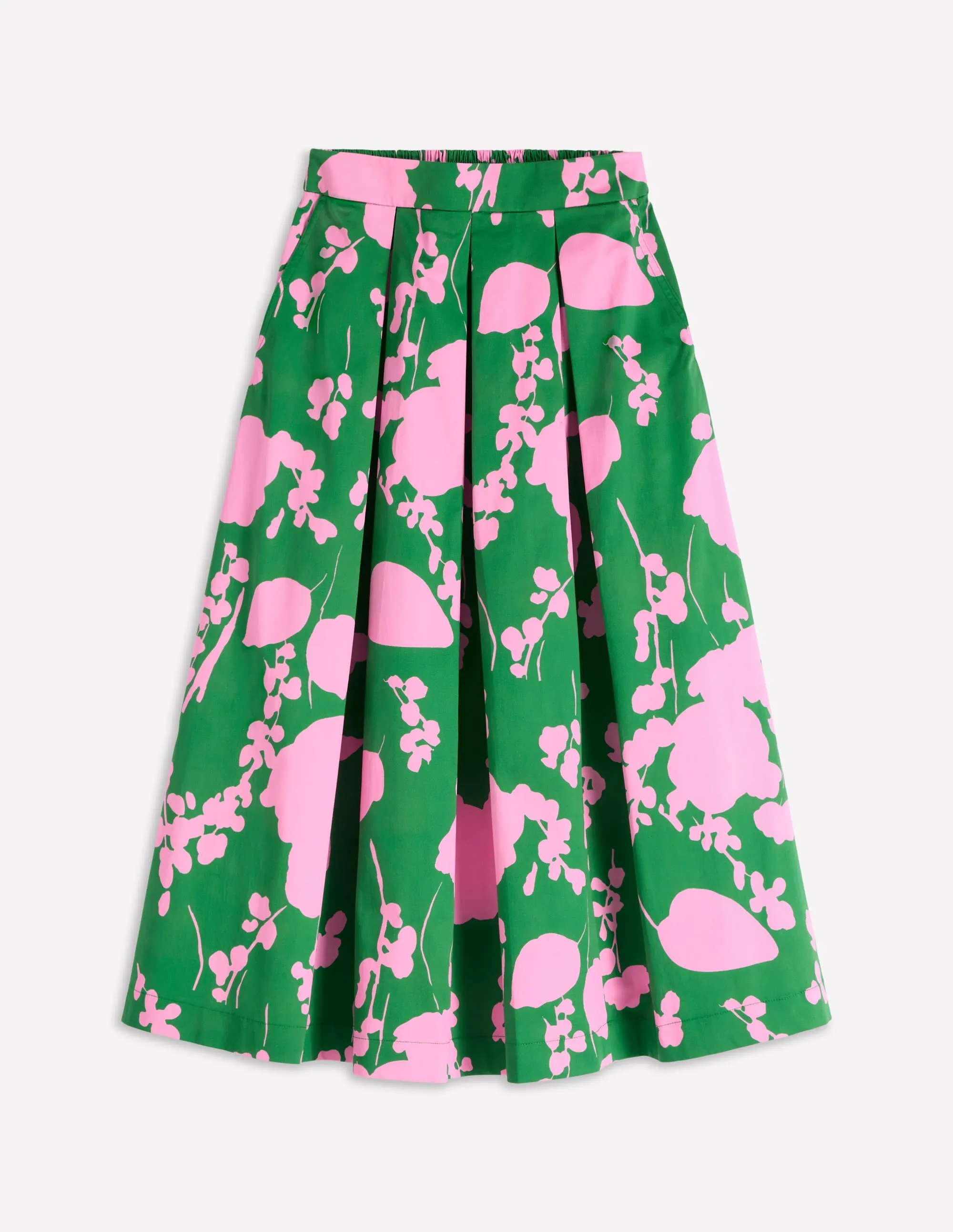 Outfit Flow Airy Feel Verity Cotton Midi Skirt-Amazon, Dainty Sprigs