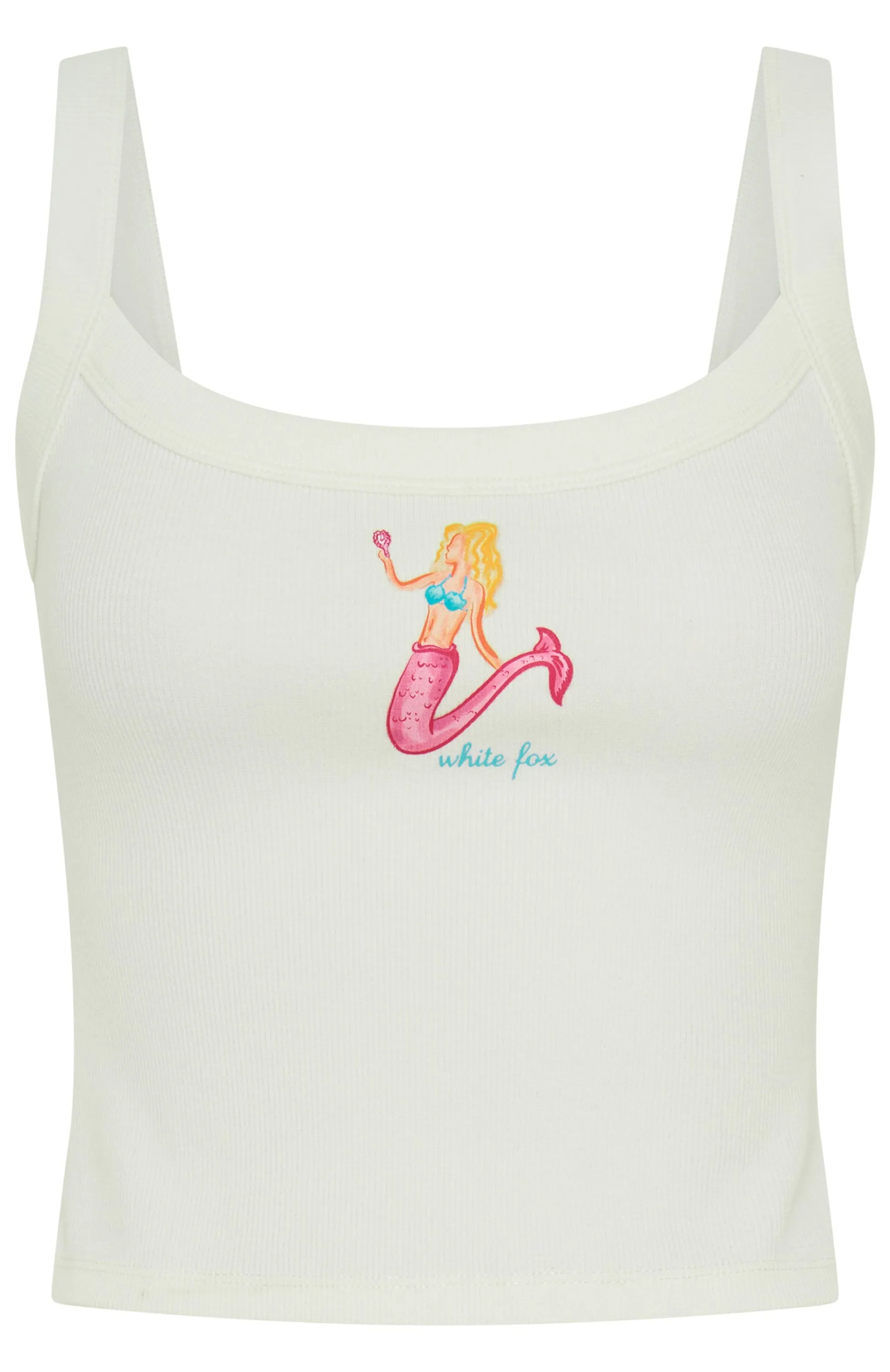 Playing Mermaids Tank Top White Network - connected