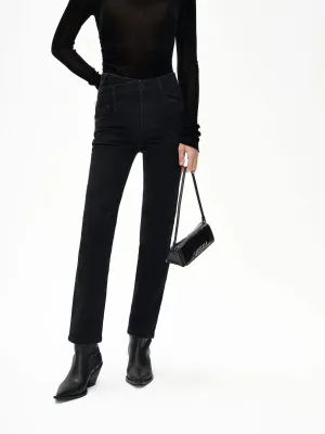 Asymmetric Waist Ankle Jeans Anti Bacterial Treatment Night Out Parent Style
