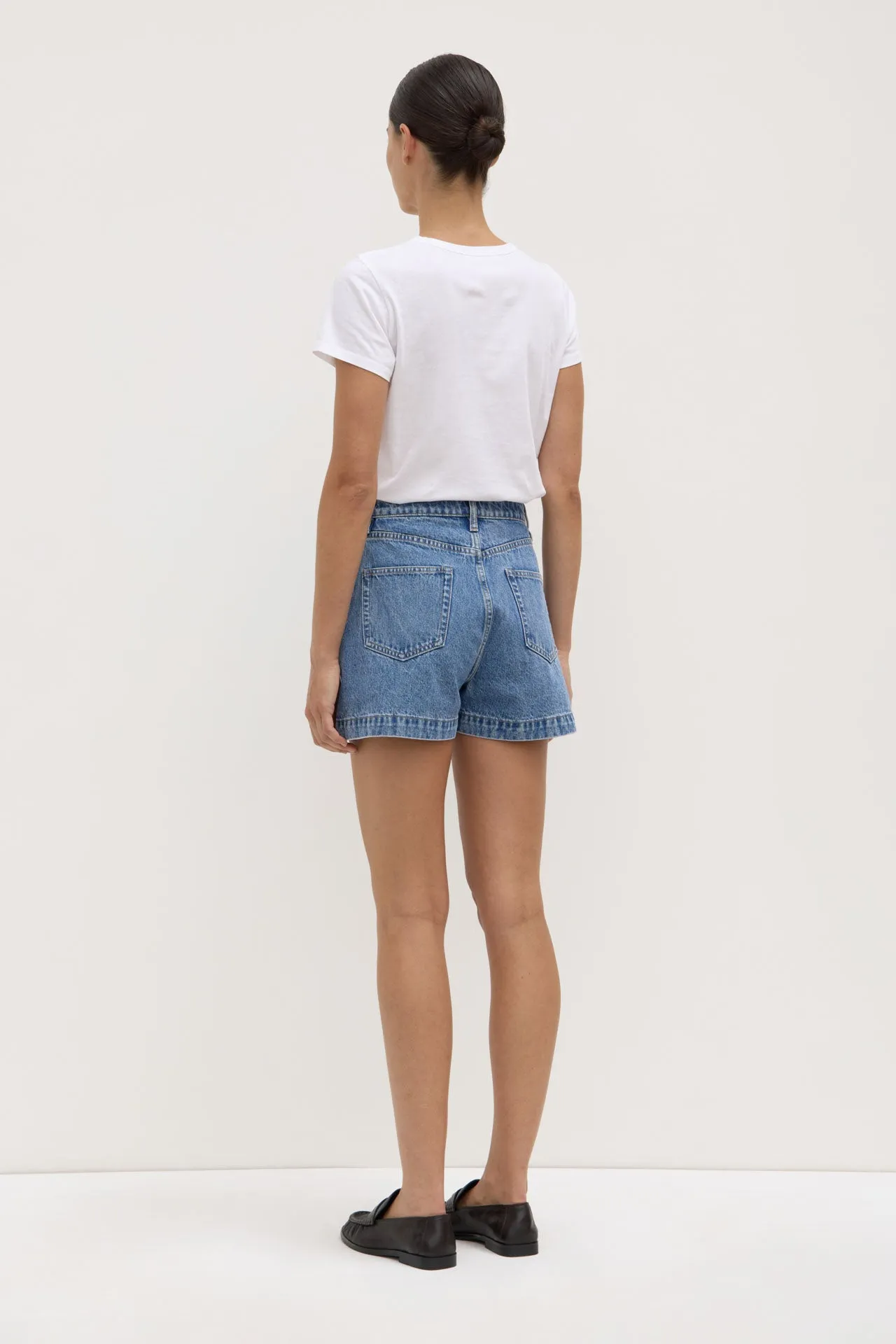 Boxy Denim Short High Durability Weave
