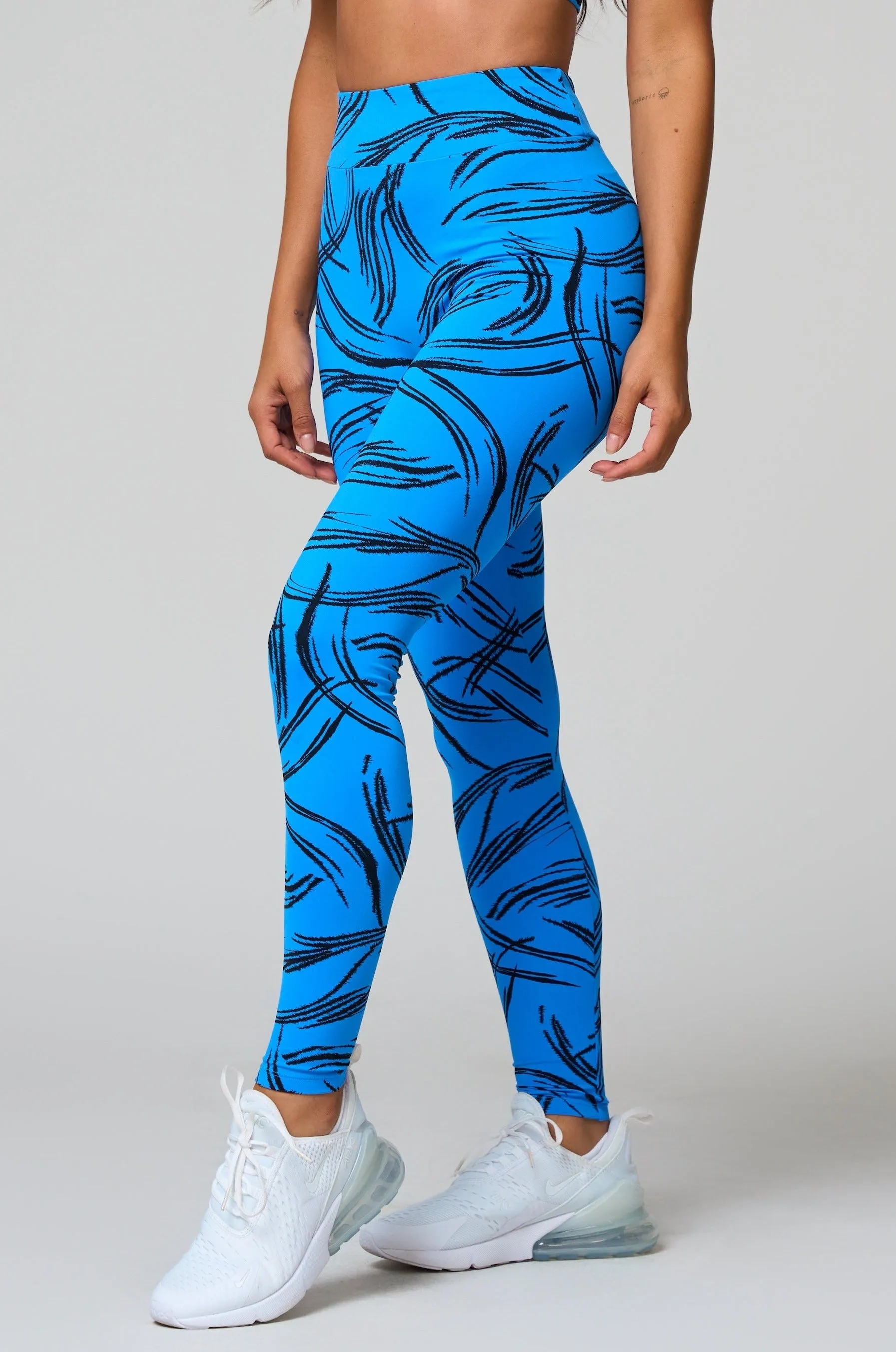 SweatAbsorbentLining Warm Base Azul High Waist Scrunch Legging