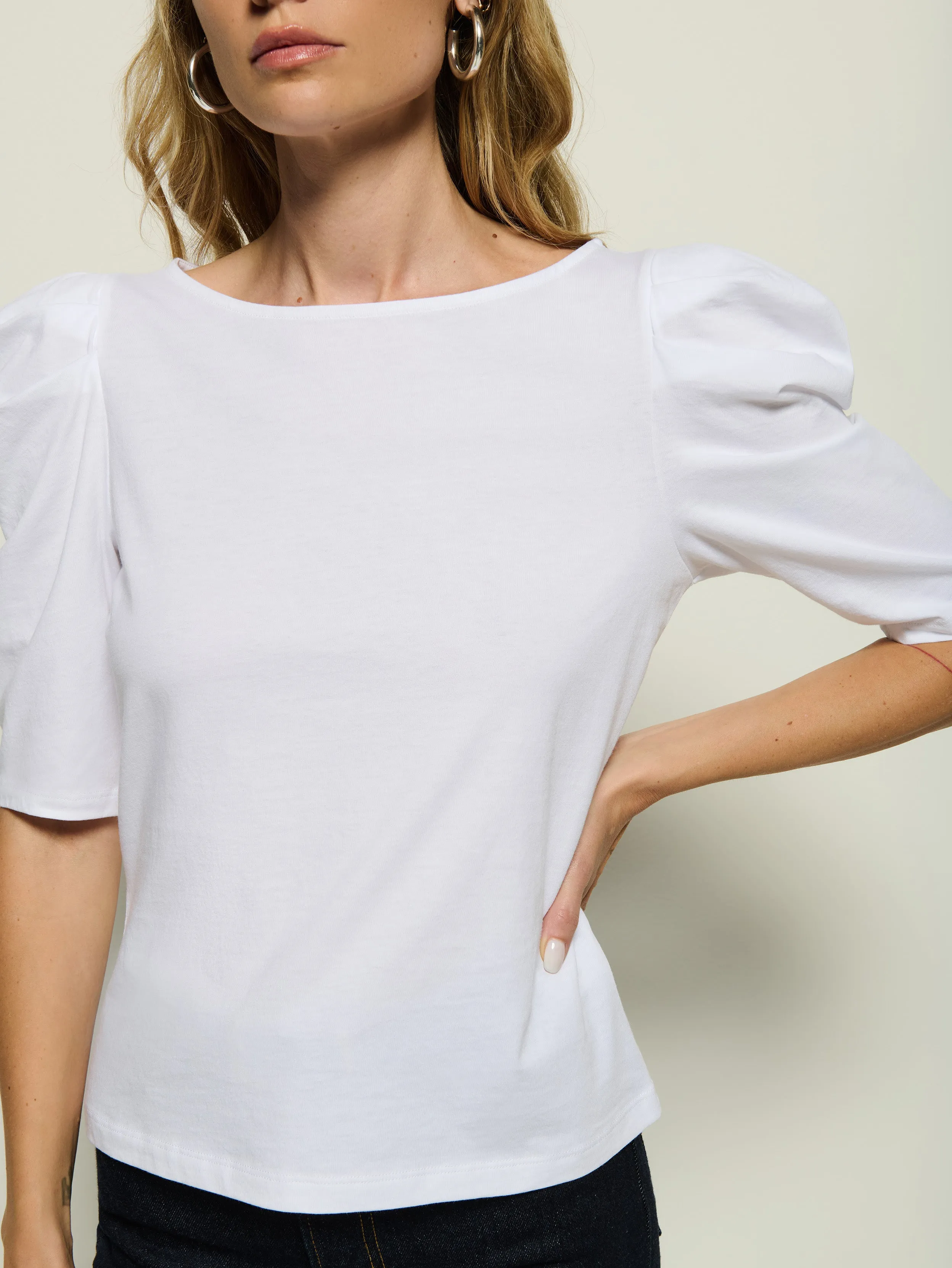 Emery Boat Neck Tee Photo Glam