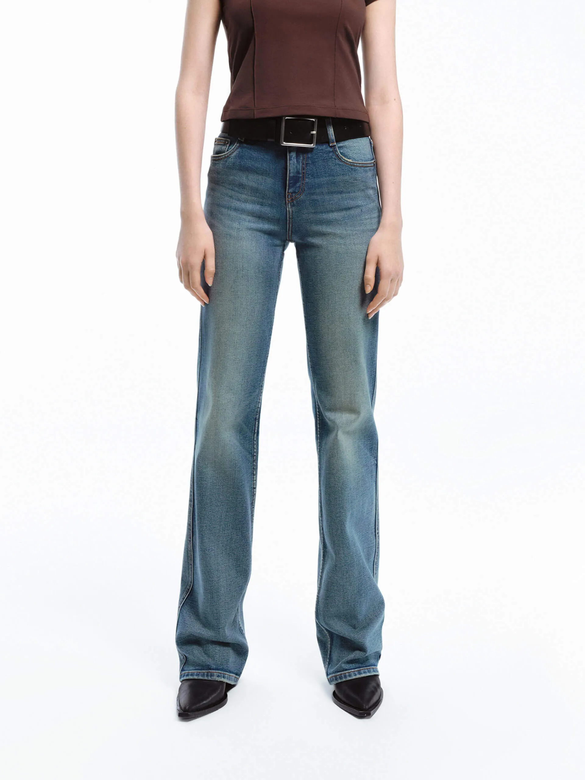 Smart Look Vintage Cotton Straight Jeans