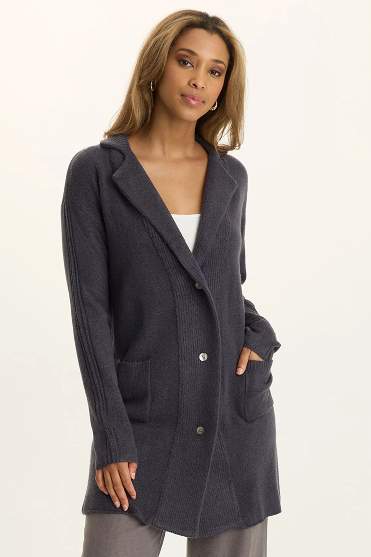 Pierson Longline Knit Cardigan StretchWaistband