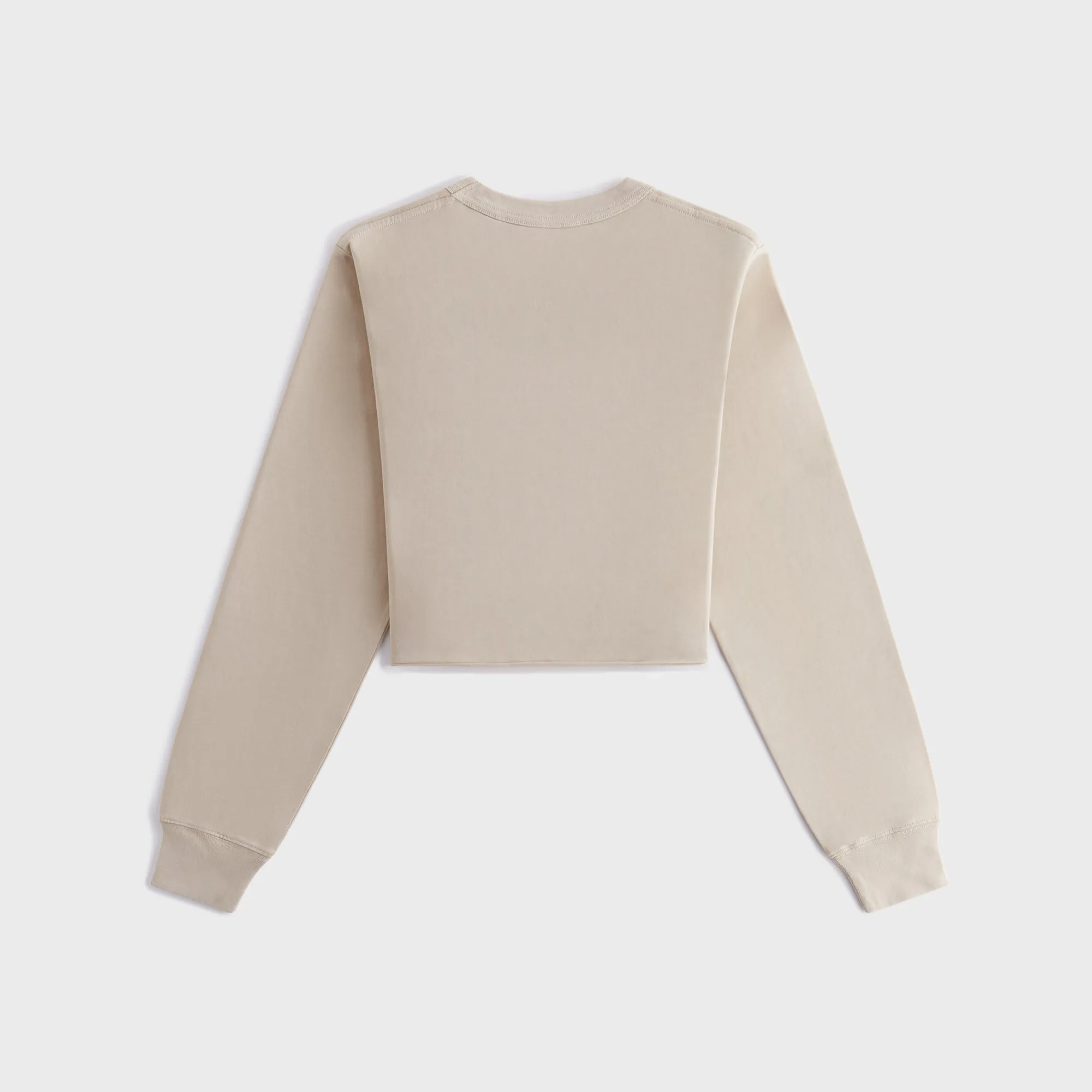 Kids clothing Tear Resistant Knit Kith Women Lucy Cropped Long Sleeve II Tee - Bare