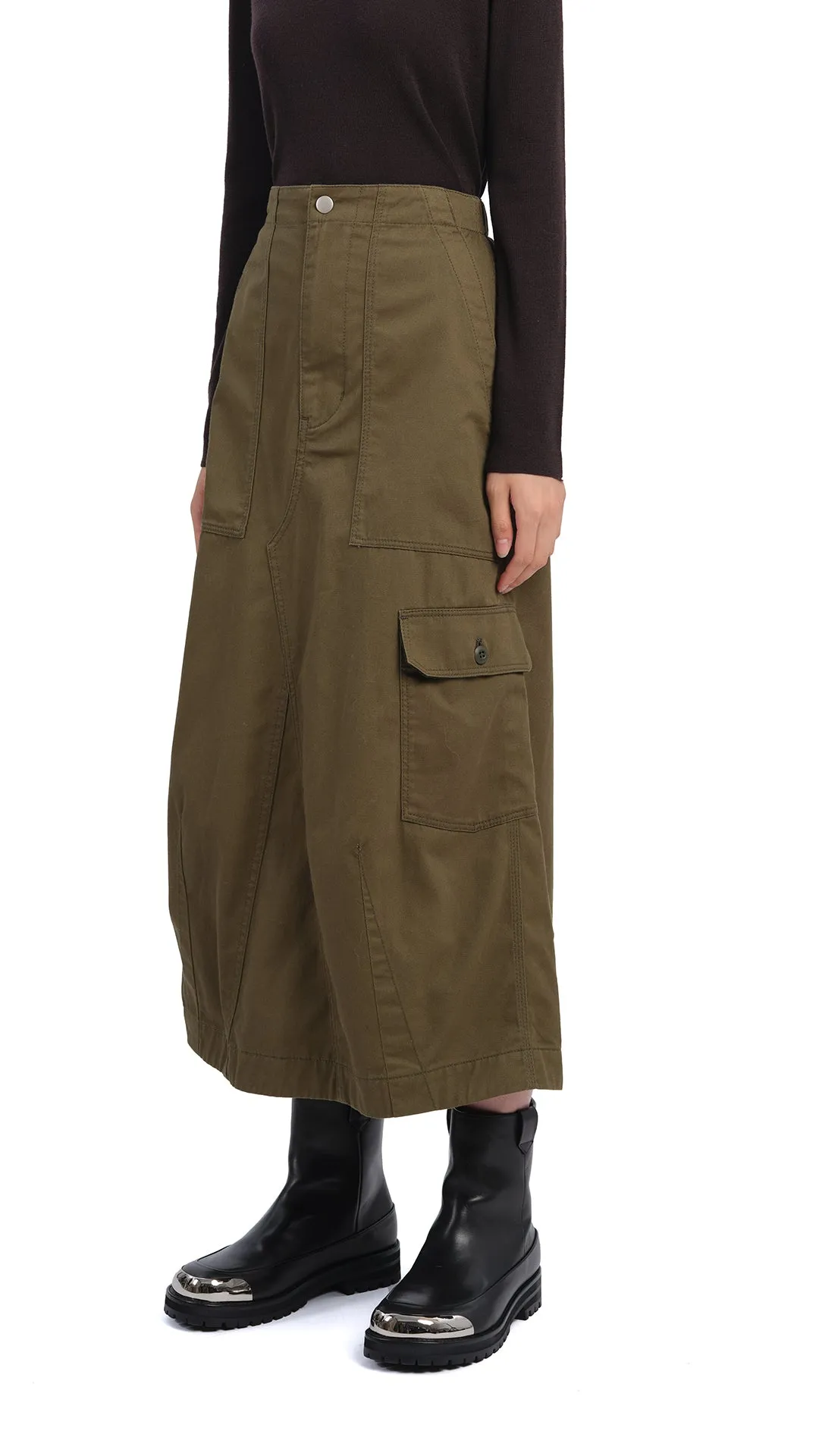 Fatigue Midi Skirt Outfit Lineup Designer Inspired