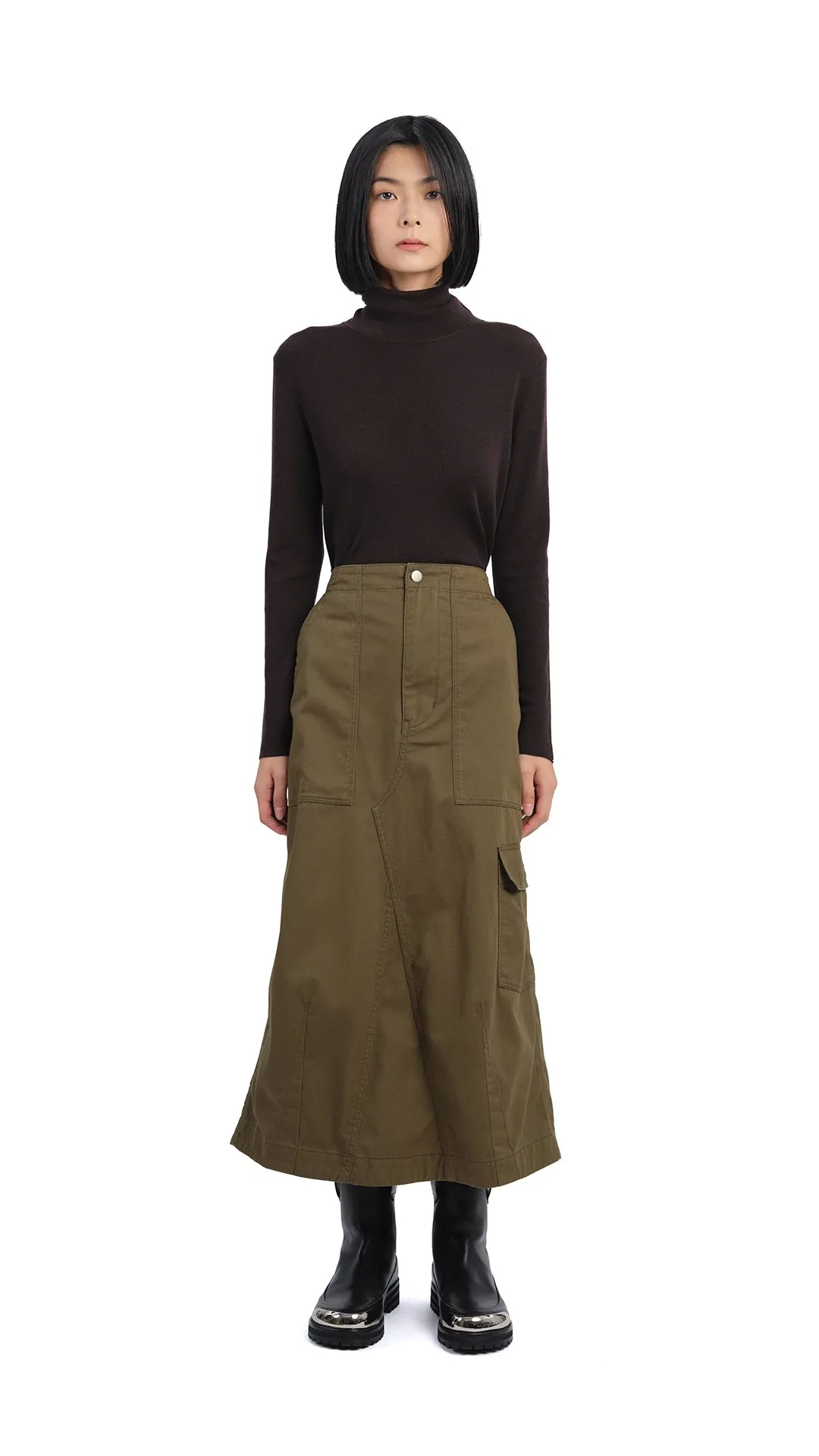 Tie Dye Style Exclusive Drop Fatigue Midi Skirt
