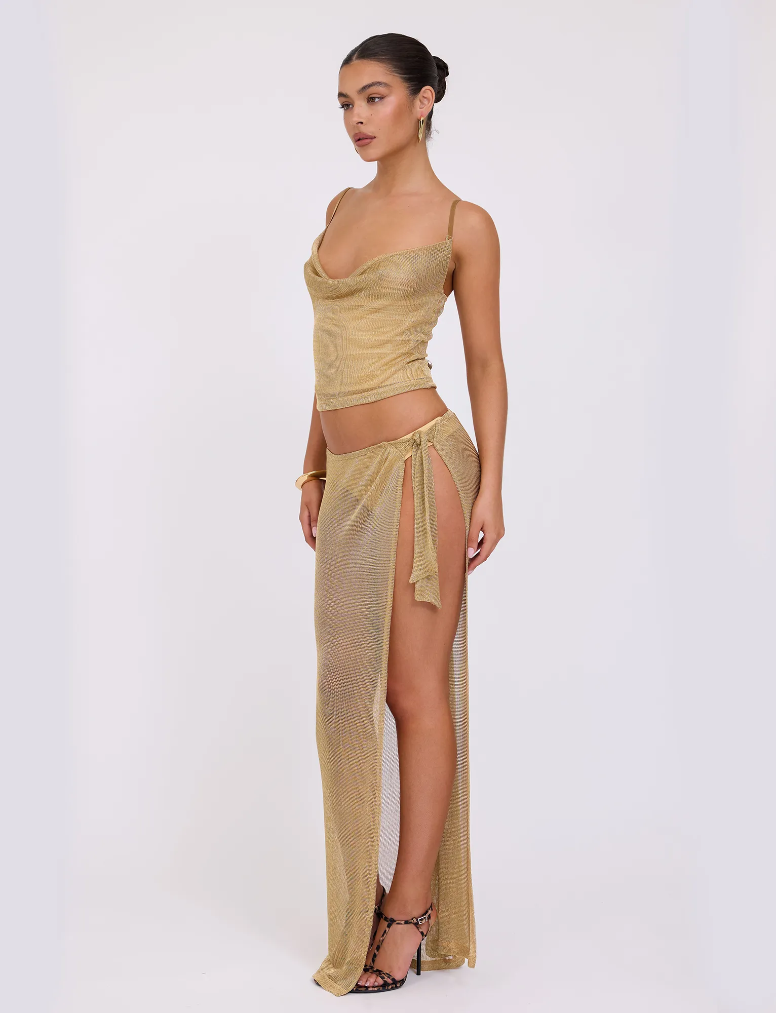 Easy Combo A Line Silhouette WYNNE SKIRT - GOLD