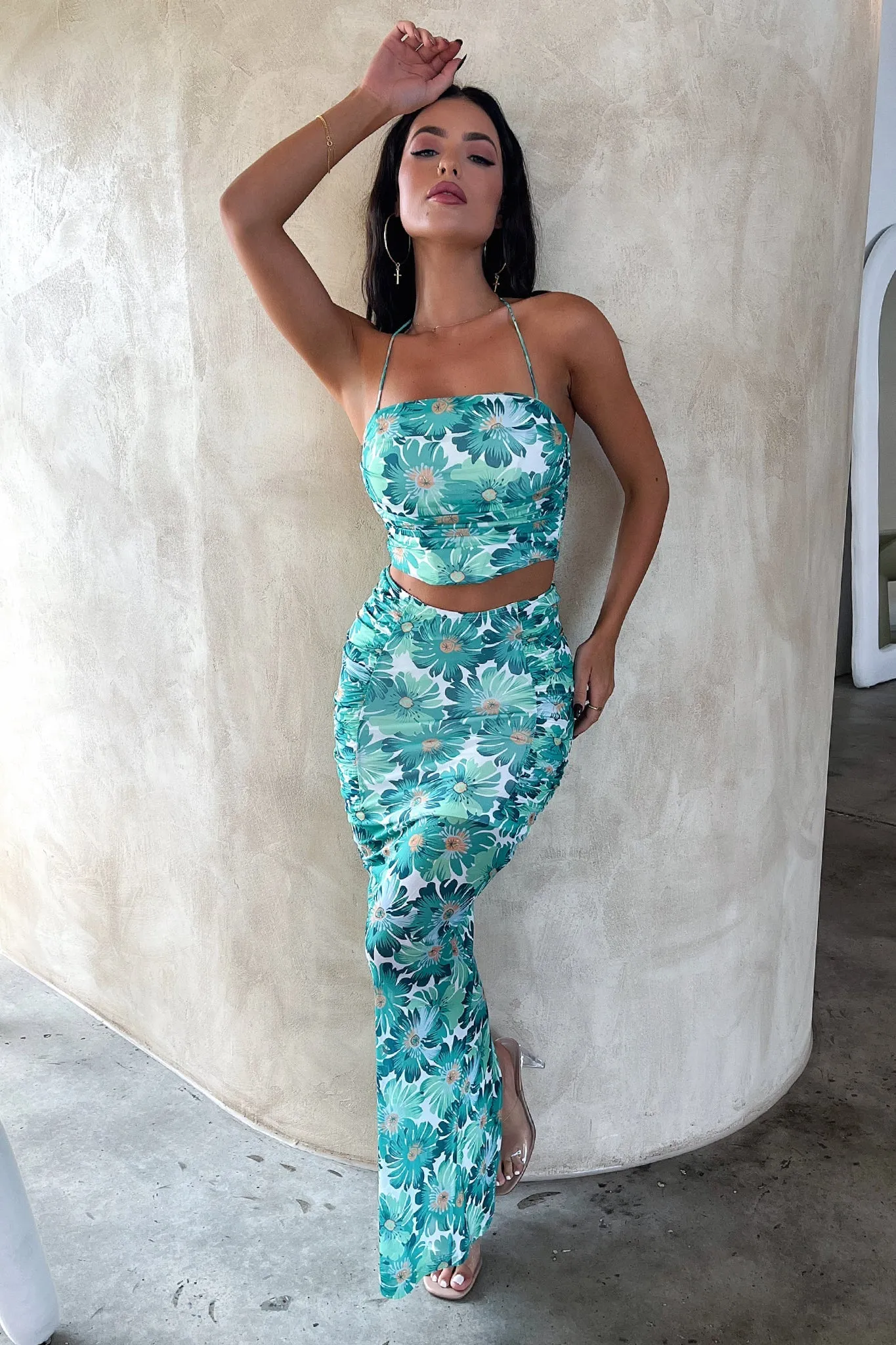 Zari Skirt - Green Floral Trend Ready