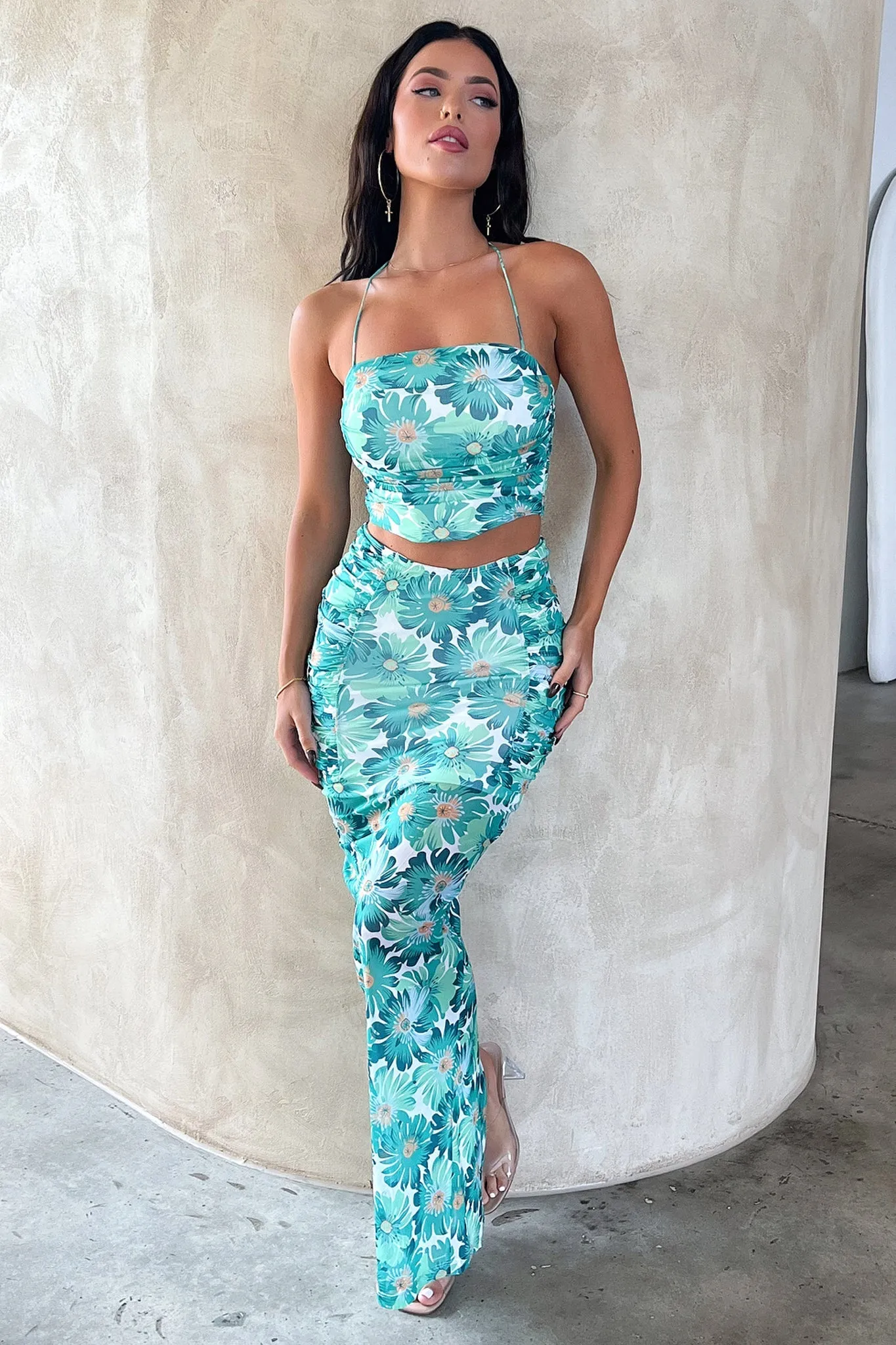 investment piece Seasonal Must Have Zari Skirt - Green Floral