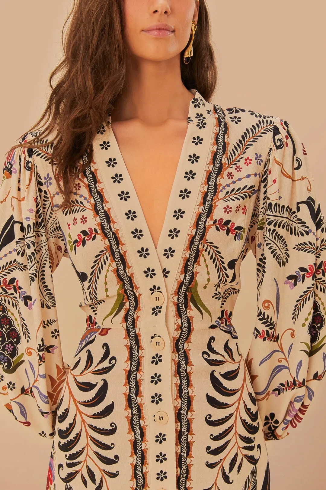 Sunbeam Flow Brick Path Sand Classic Nature Maxi Dress