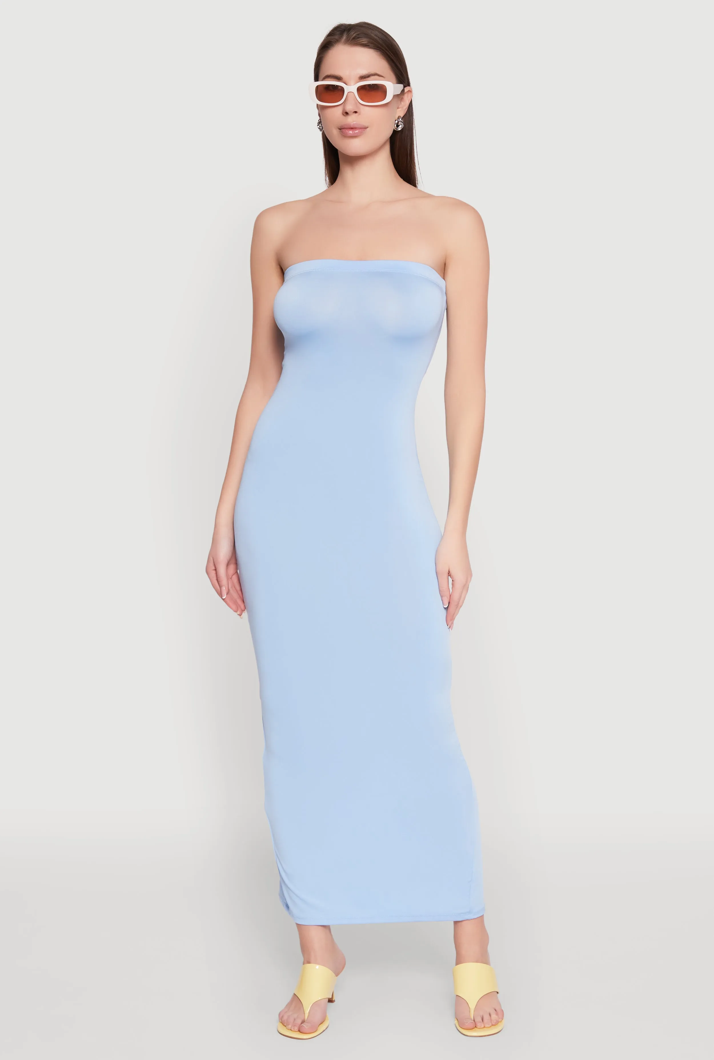 Slit Back Maxi Tube Dress Air Flow