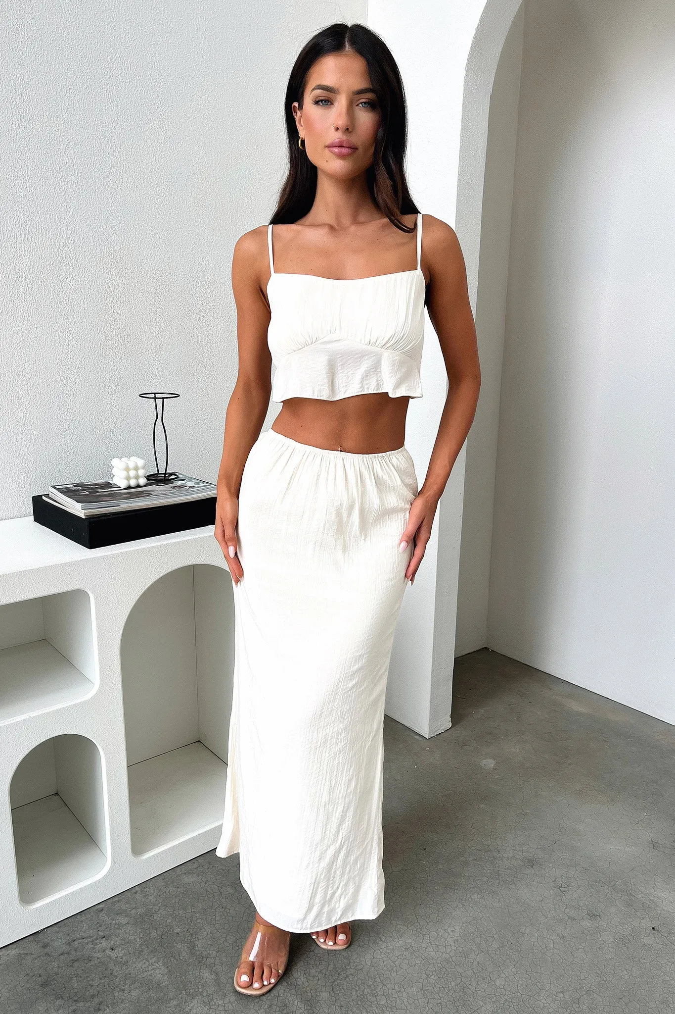 Navine Maxi Skirt - Yellow Subtle Mood