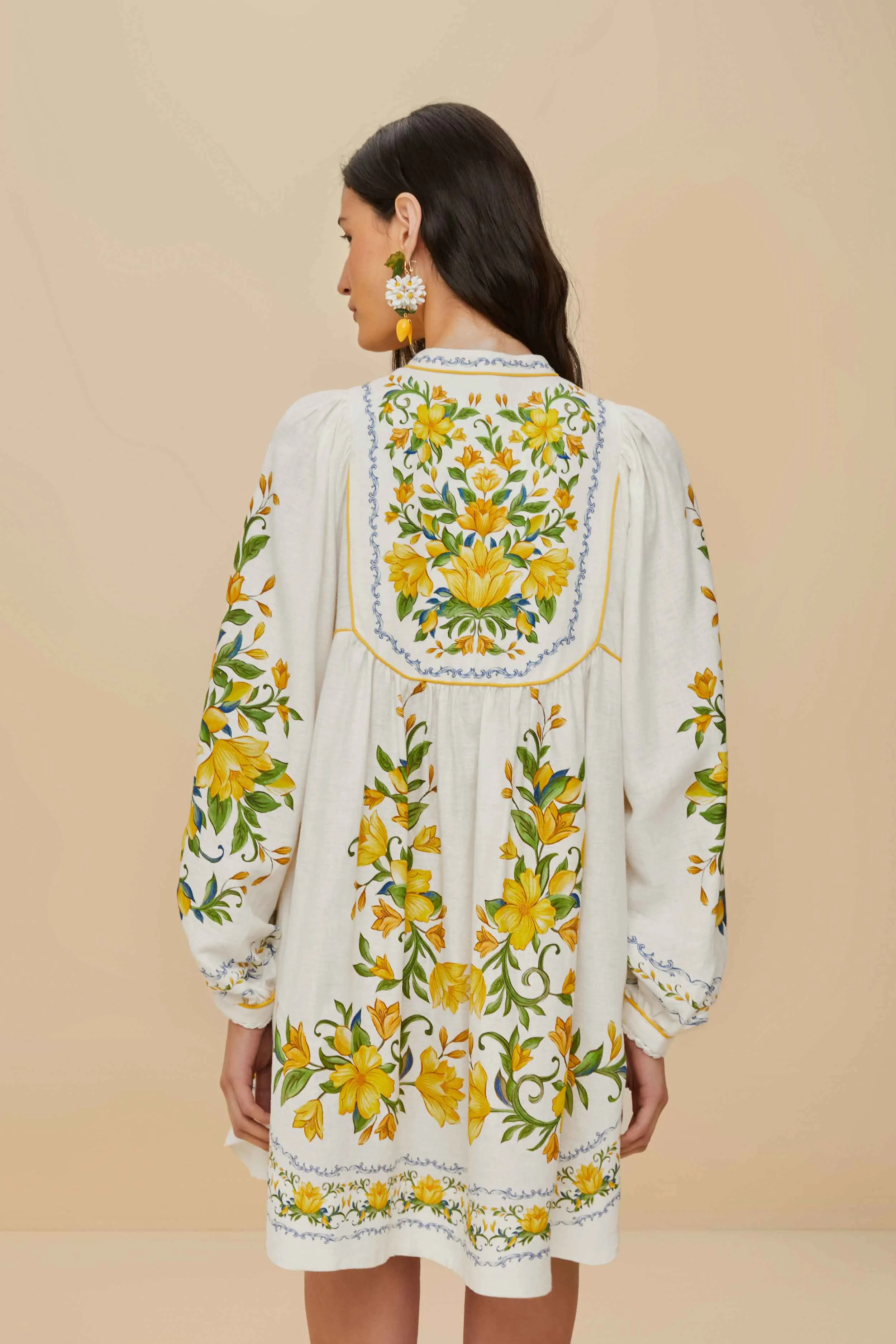Off-White Sicily LENZING? ECOVERO? Euroflax? Mini Dress Trendy Chic