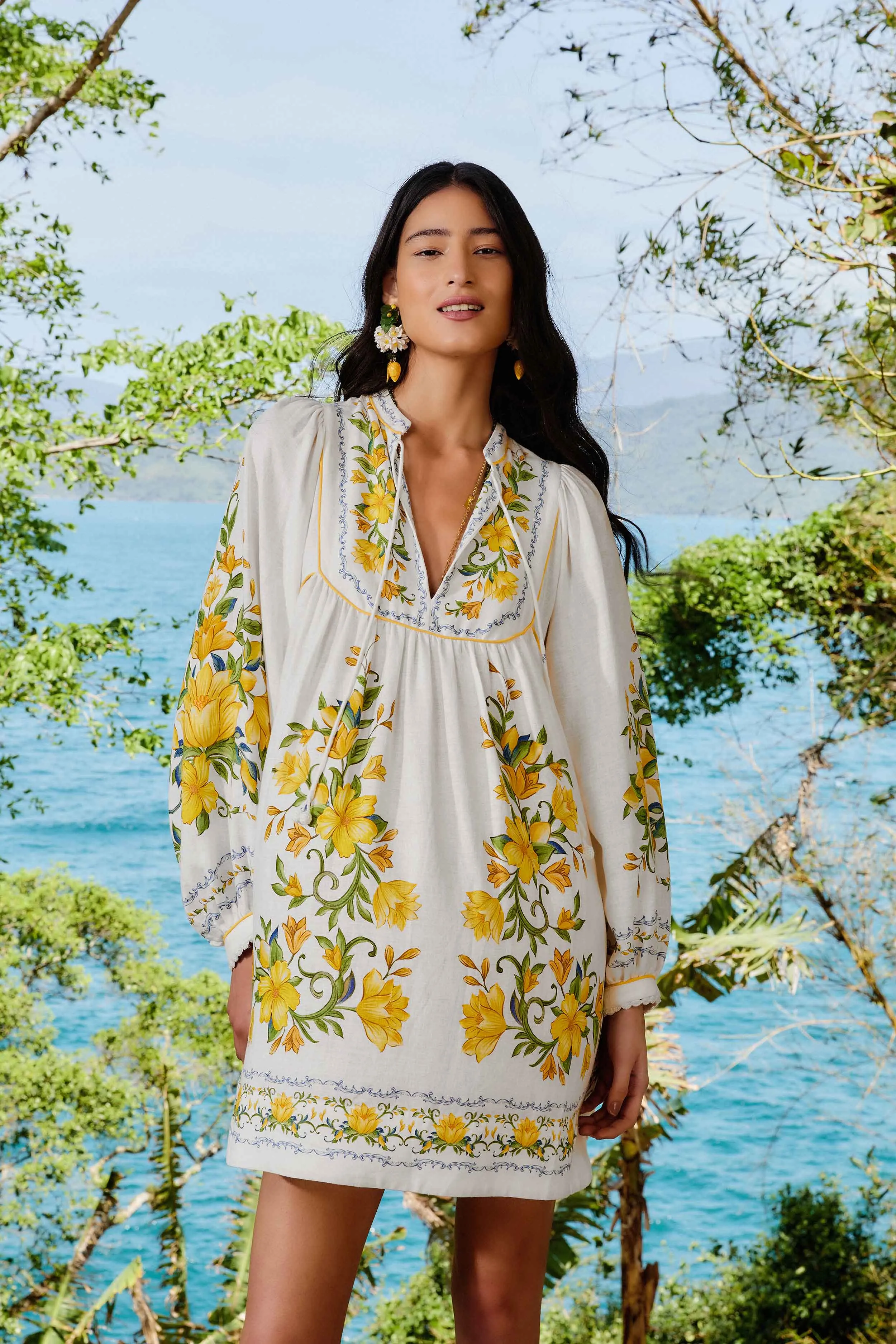 Urban Bold Durable Zipper Off-White Sicily LENZING? ECOVERO? Euroflax? Mini Dress