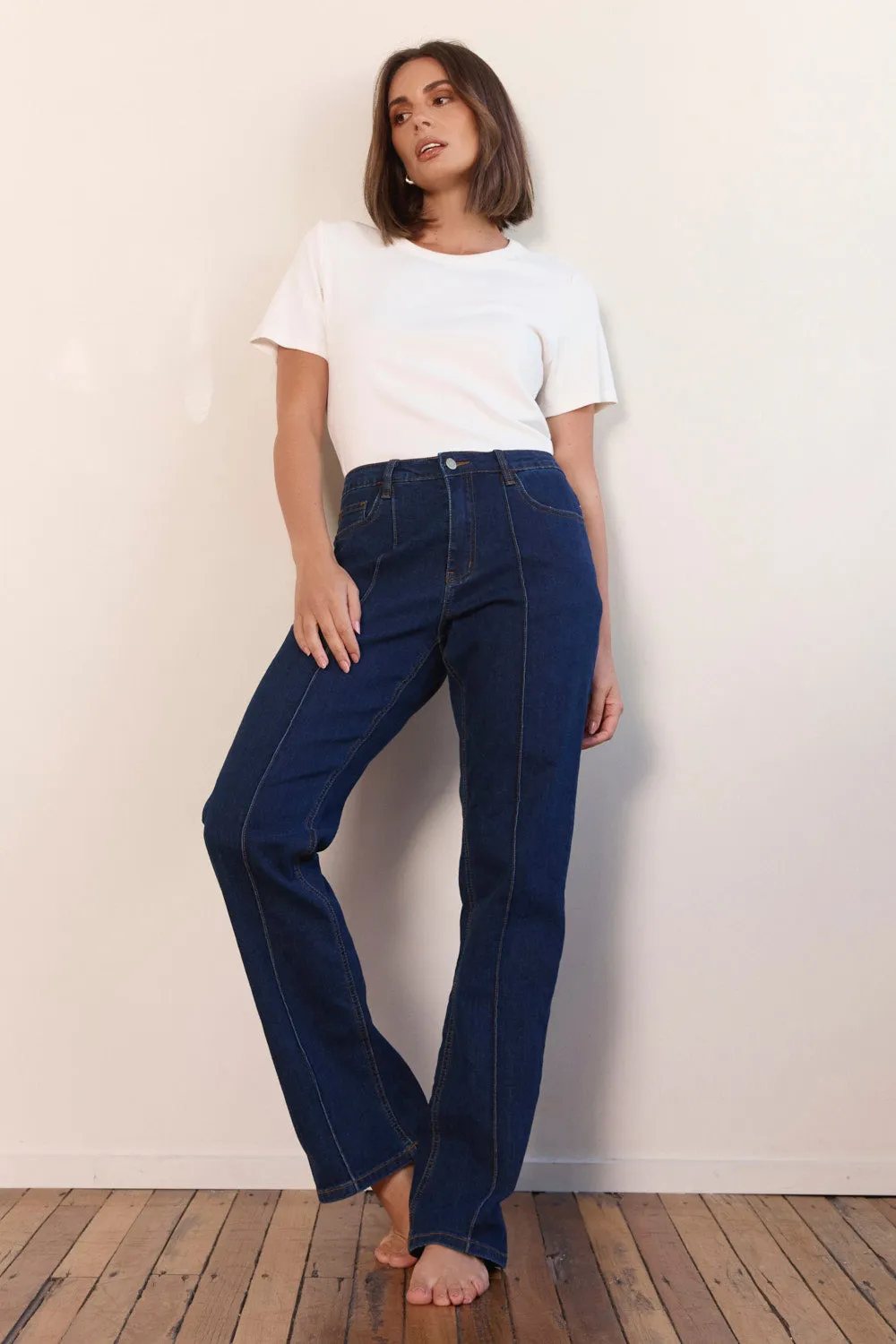 Smart Style Adrift Denim Bootleg Jean in Dark Wash