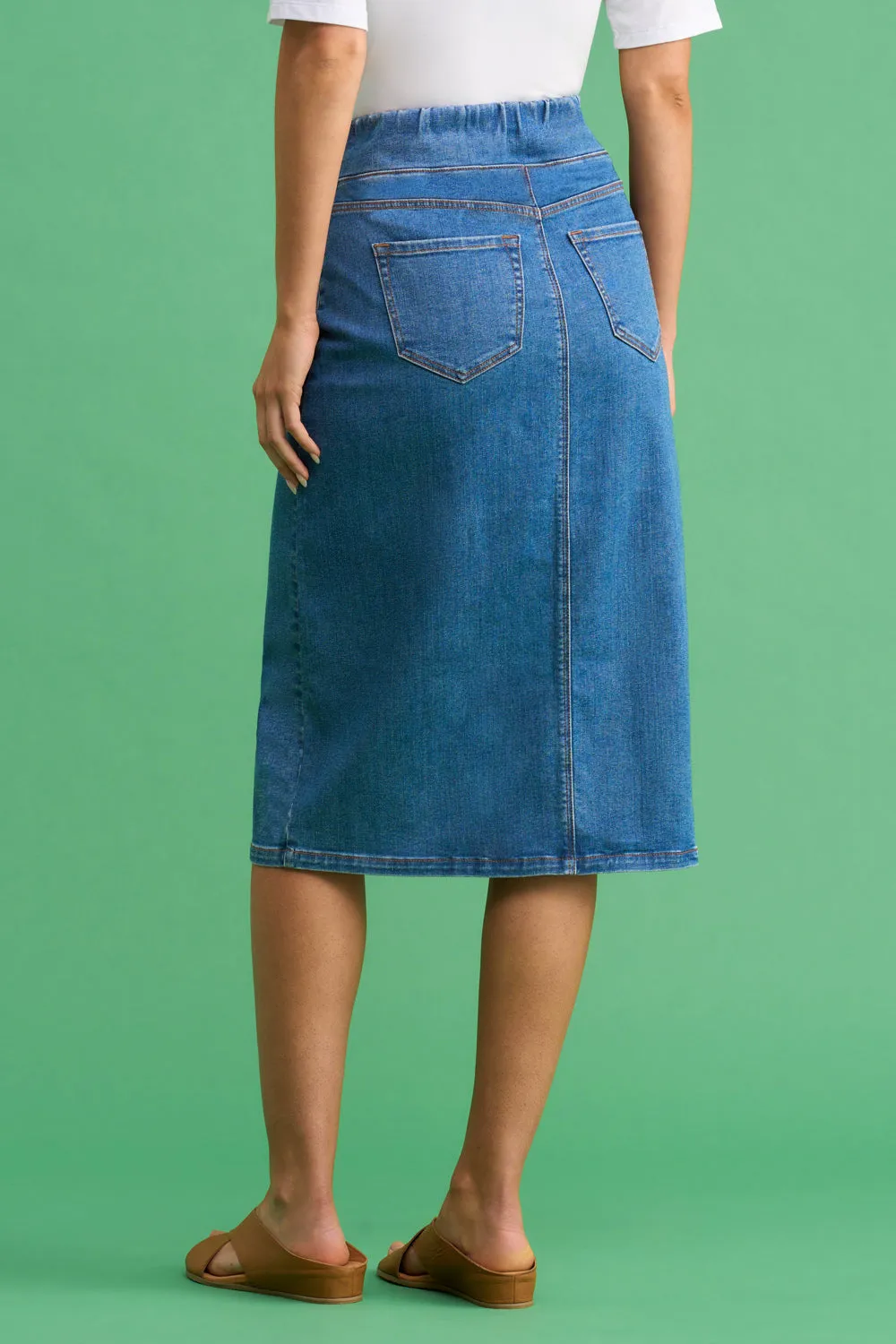 Easy Fit Classic Fit Denim Skirt - Light Denim