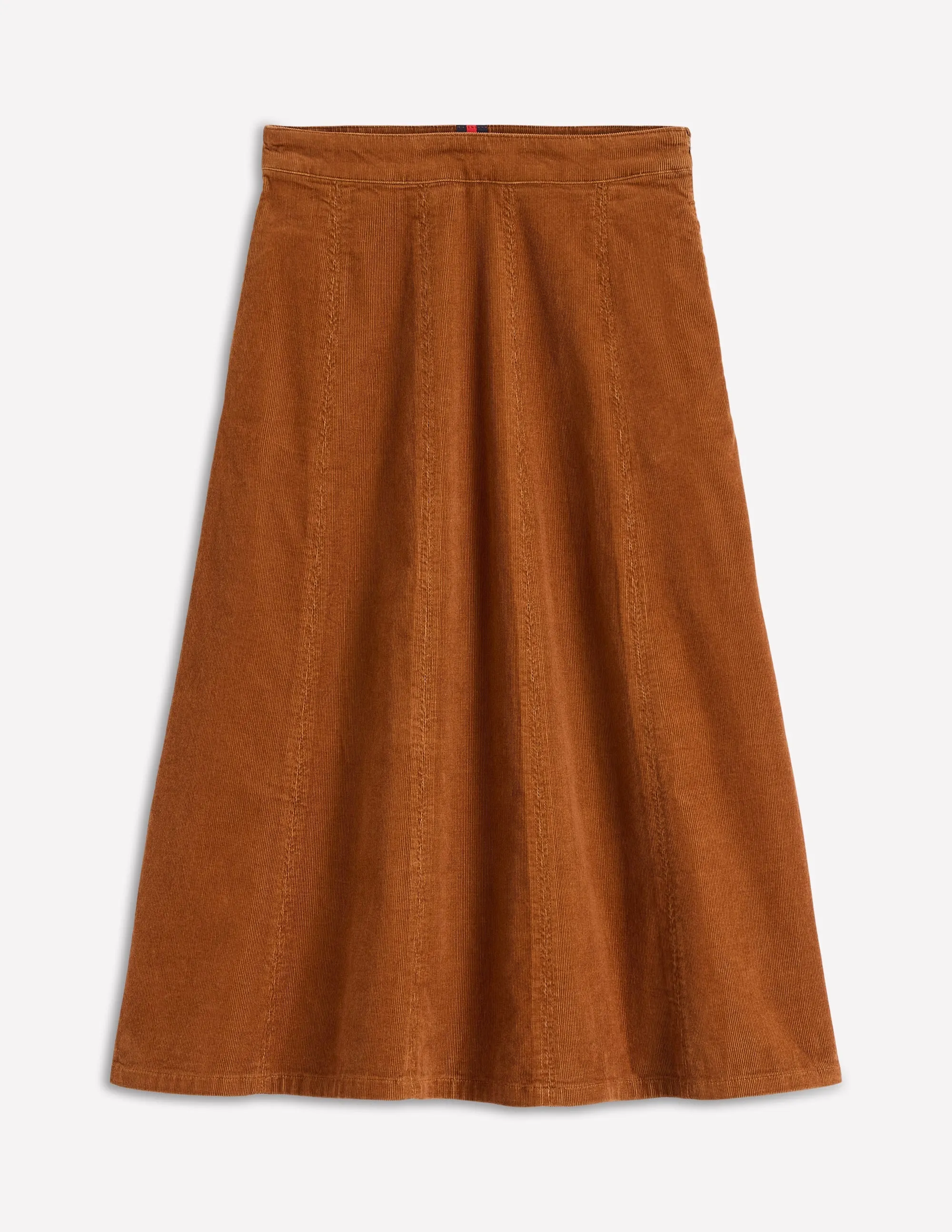 Bold Details Soft Aesthetic Joy Cord Midi Skirt-Ginger