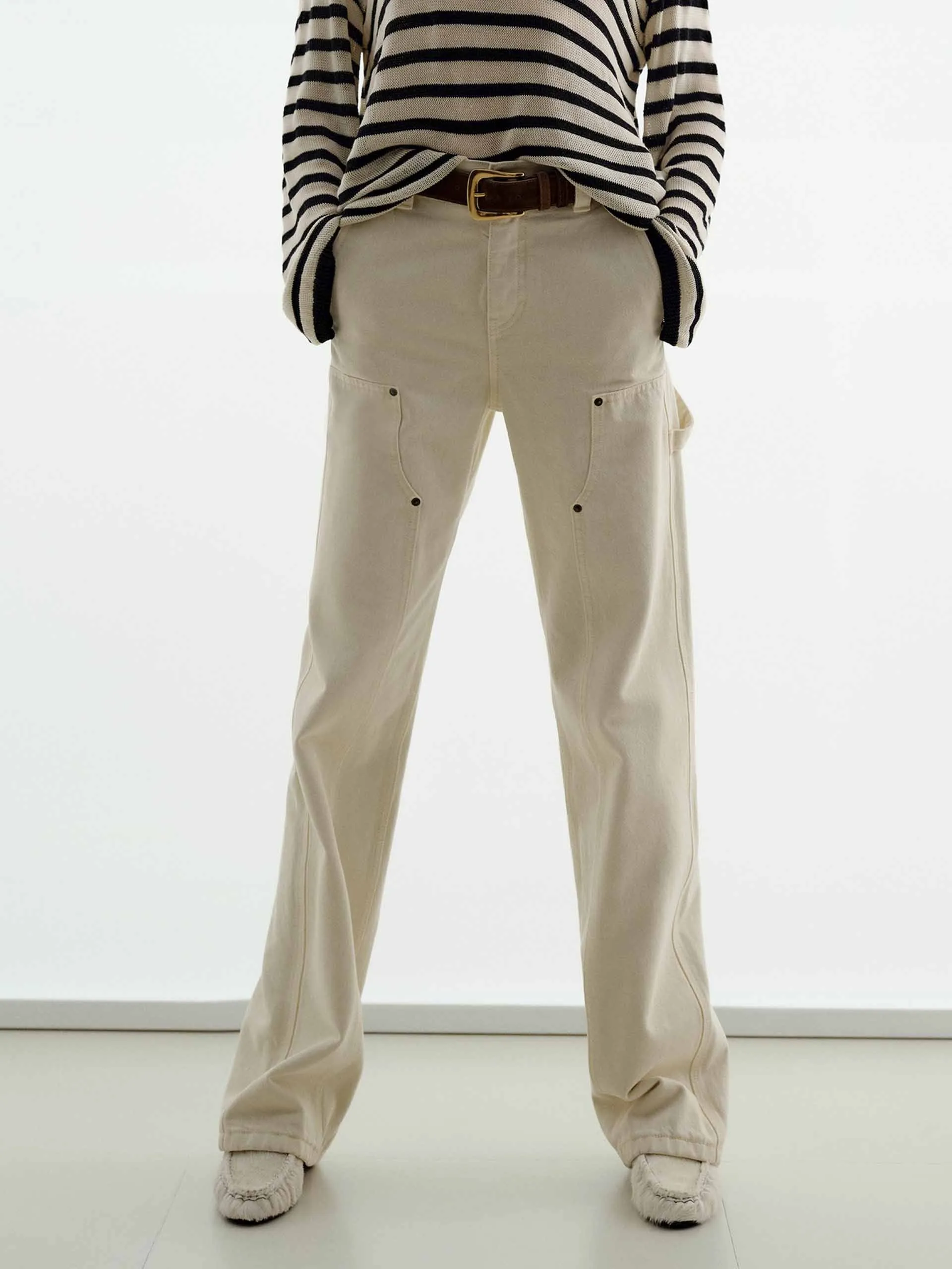 Street Mood All Round Piece Double Knee Cotton Jeans