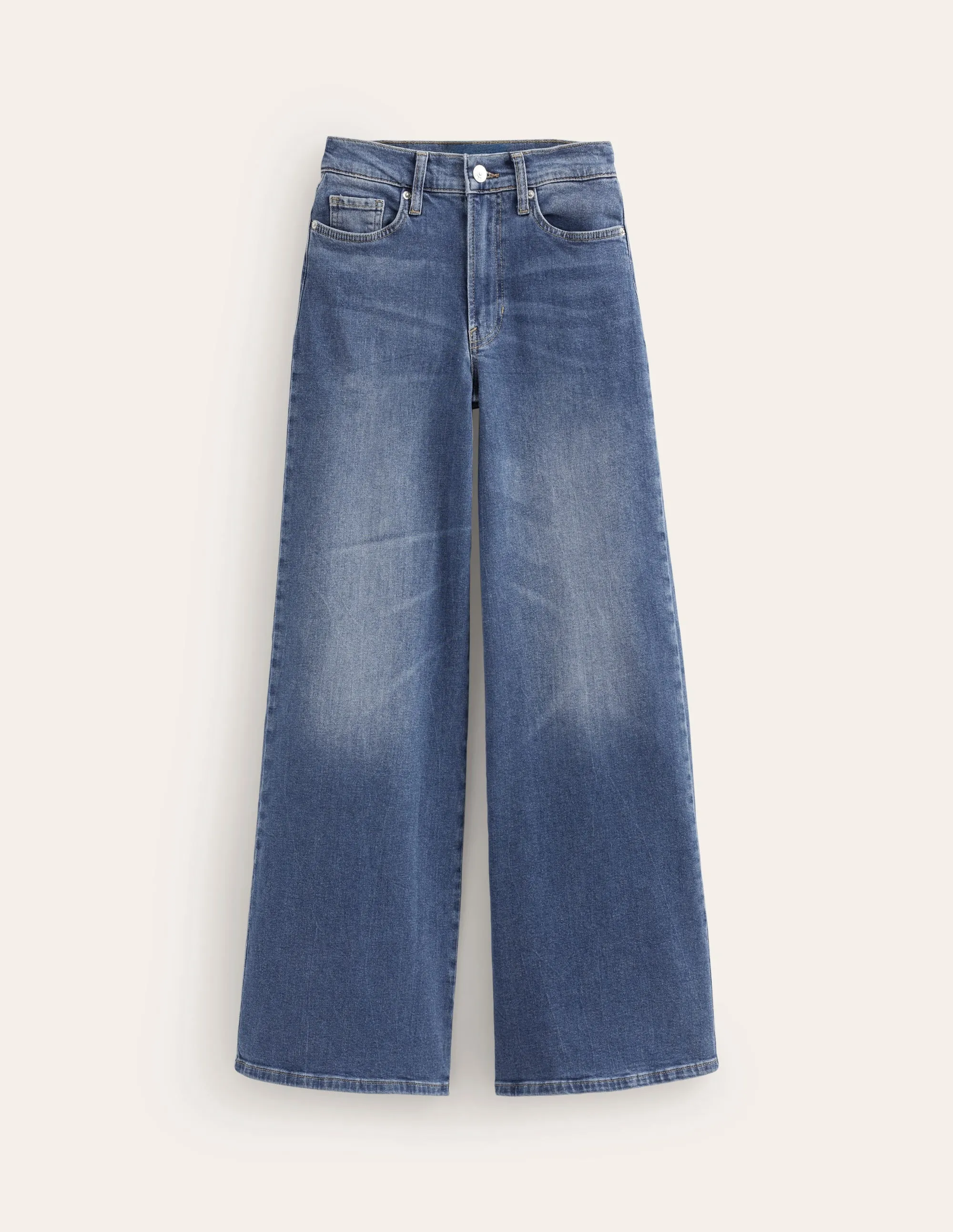 City Walk Bold Look Night Out Parent Style High Rise Wide Leg Jeans-Mid Vintage