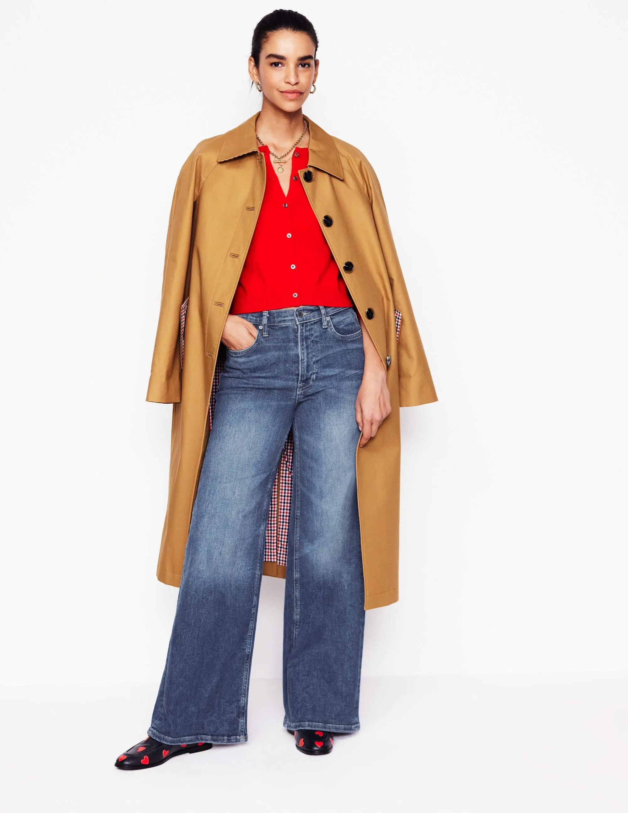 Active Fit High Rise Wide Leg Jeans-Mid Vintage