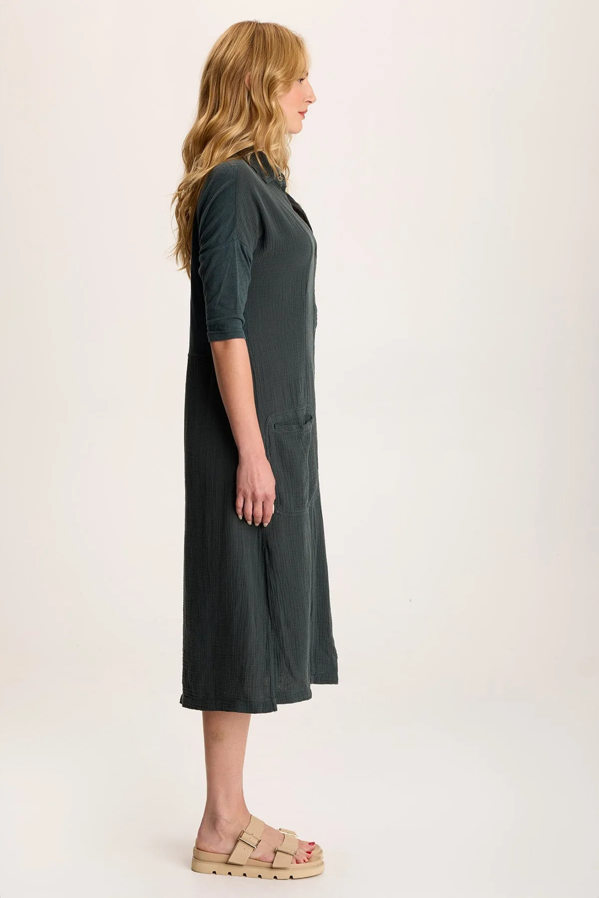 Hogue Gauze Duster Dress with Snap Front Brave Fit