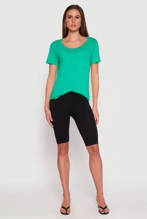 Travel Trend Scoop Neck Pocket T Shirt