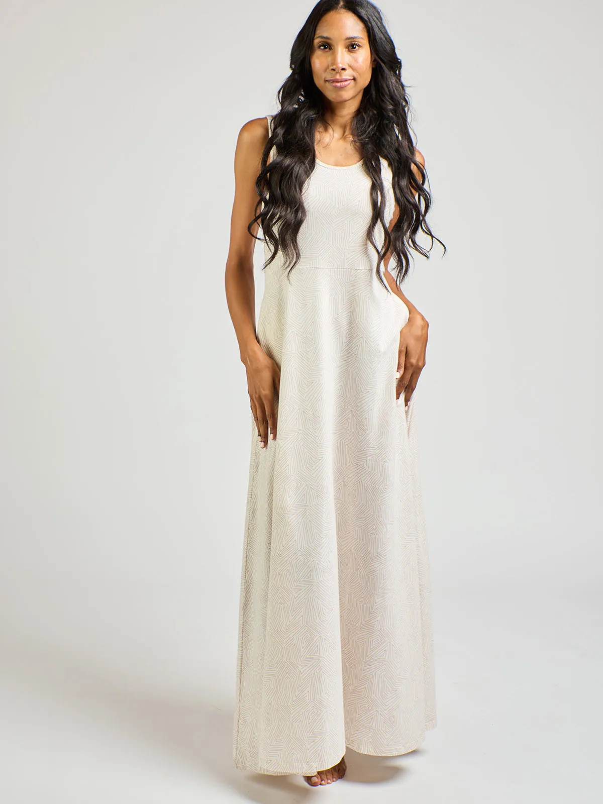 Vero Maxi Dress - Tree Rings Shell WeightlessLayeringPiece Energy Mood
