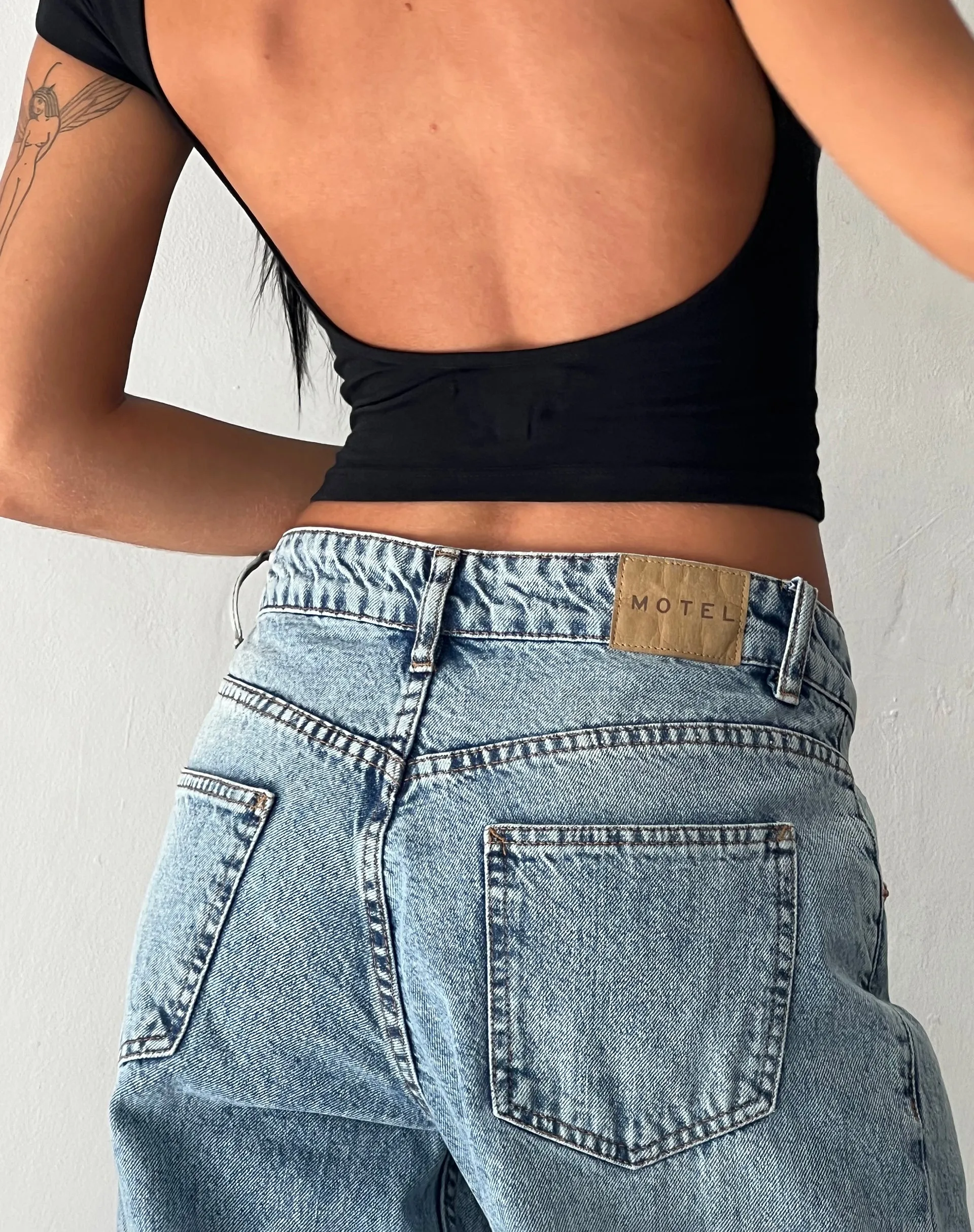 Park Day Roomy Extra Wide Low Rise Jeans in Vintage Blue Wash
