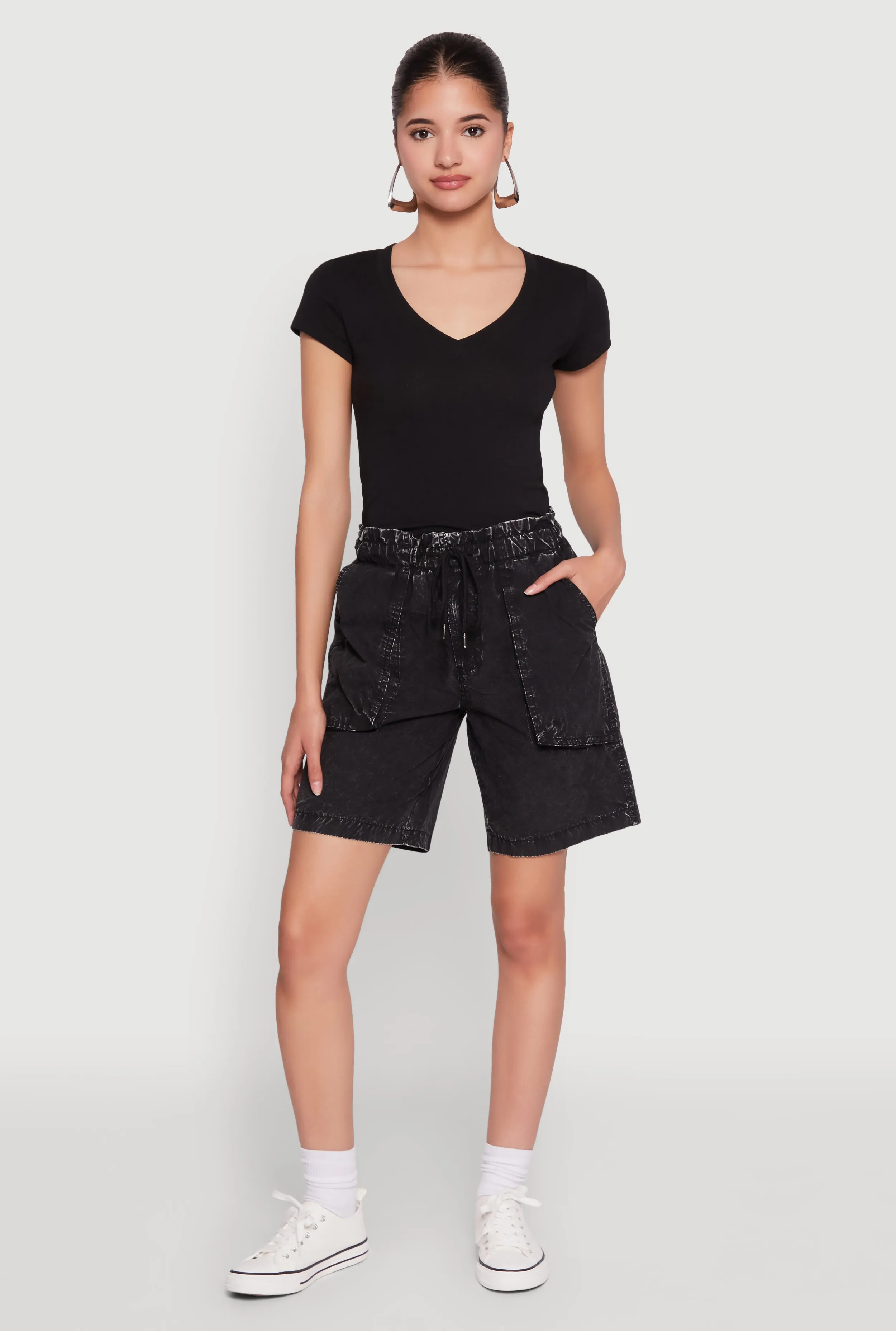 Run Ready Poplin Drawstring Bermuda Shorts