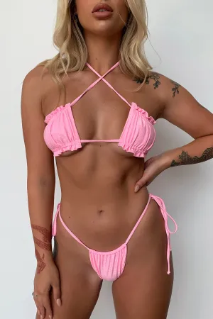 Rash Guard Coating UV Protection Finish Euphoria Bikini Bottoms - Pink