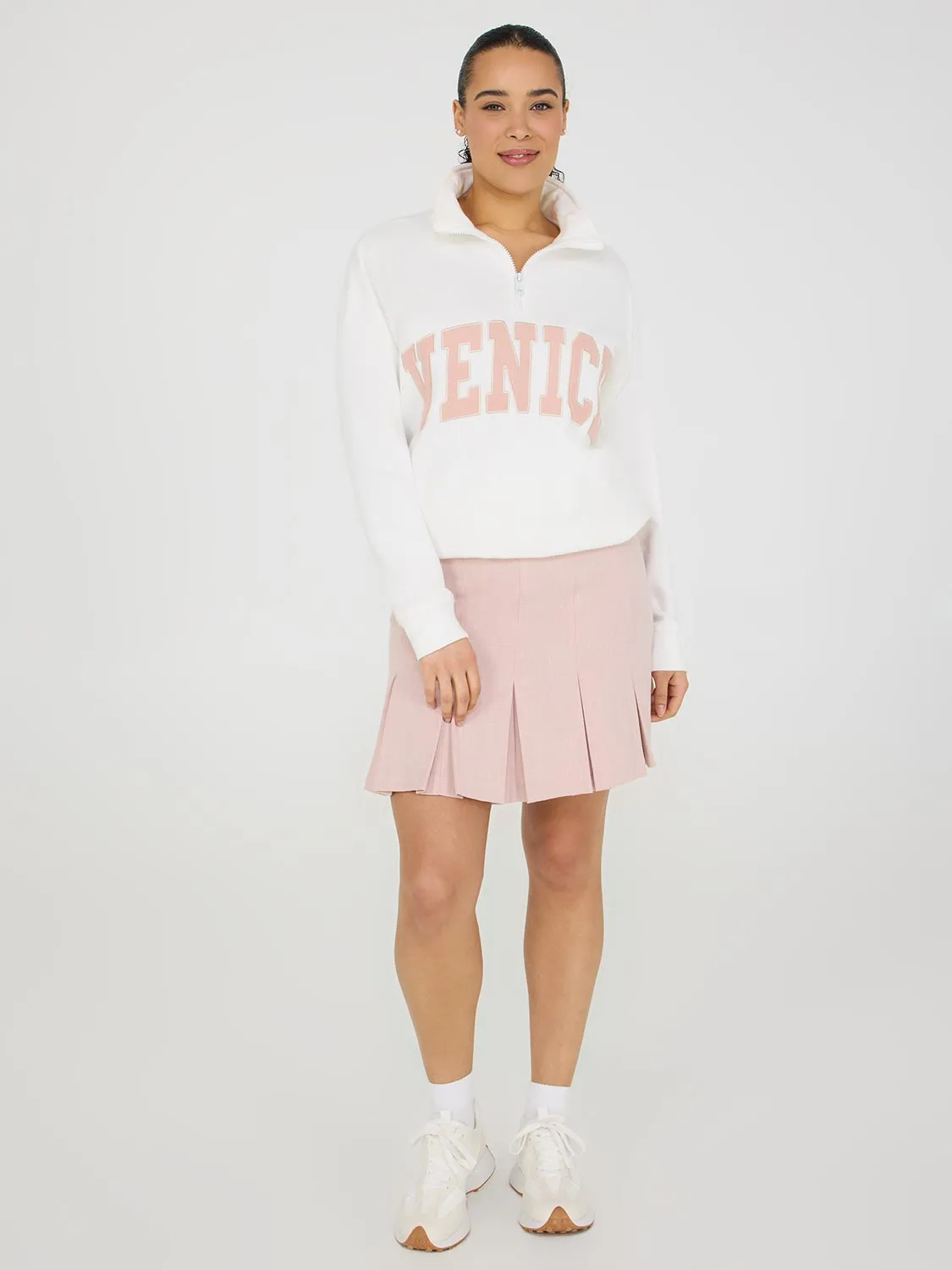 Pleated Mini Skirt Cozy Vibes Convertible Length