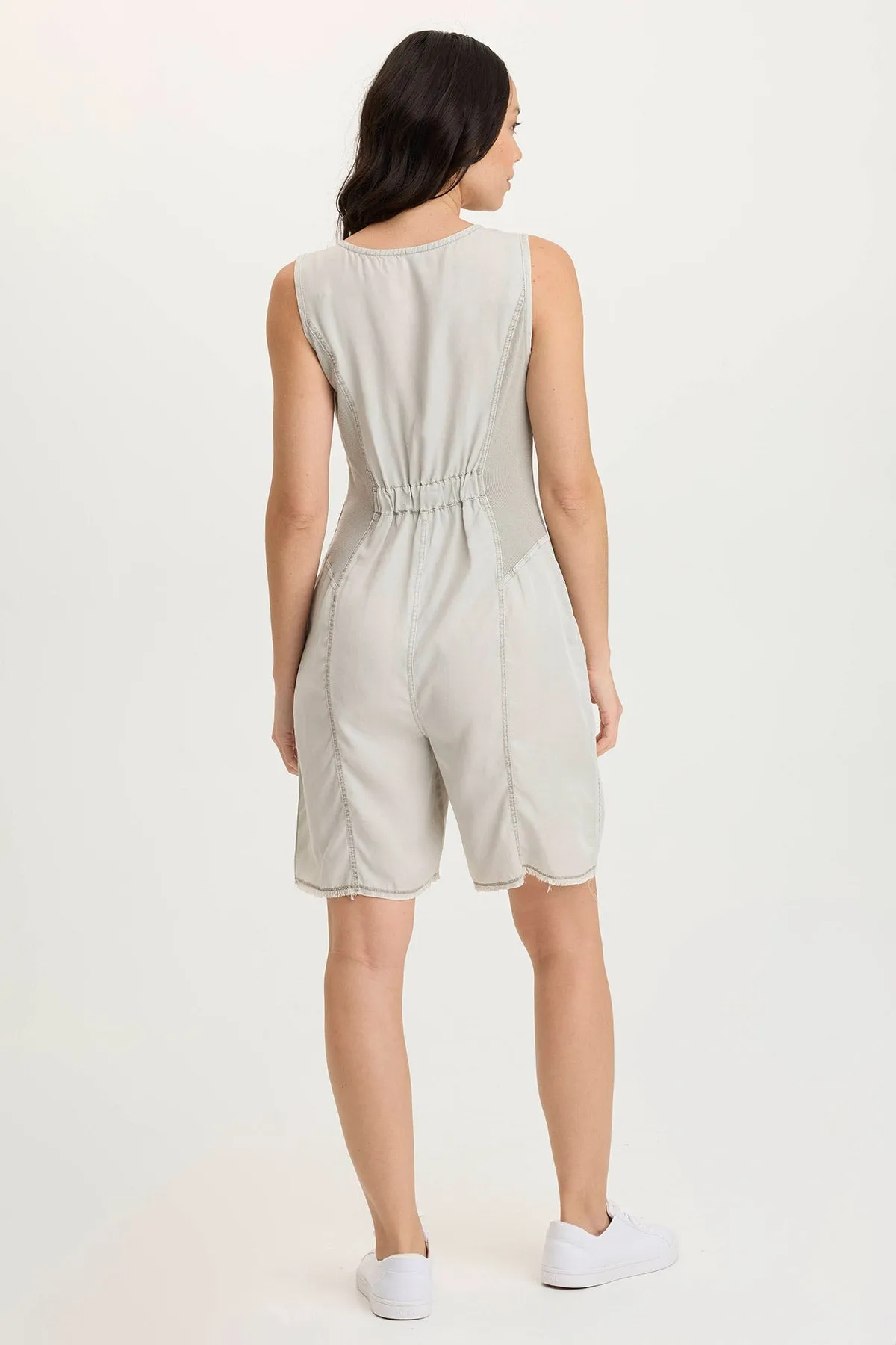Montgomery Twill Zip-up Romper LowMaintenanceMaterial