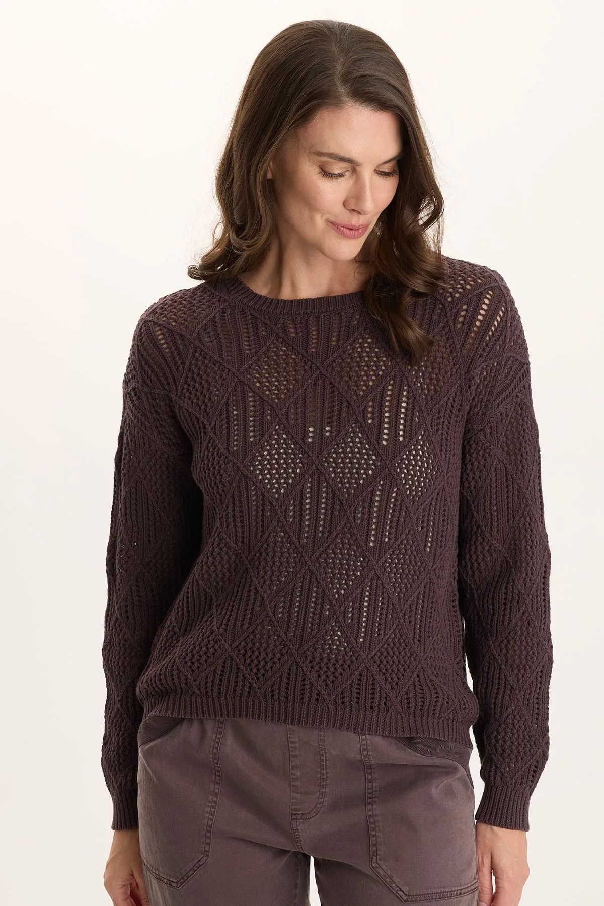 Adjustable Fastenings Street Edge Rothwell Cotton Knit Relaxed-Fit Sweater Top
