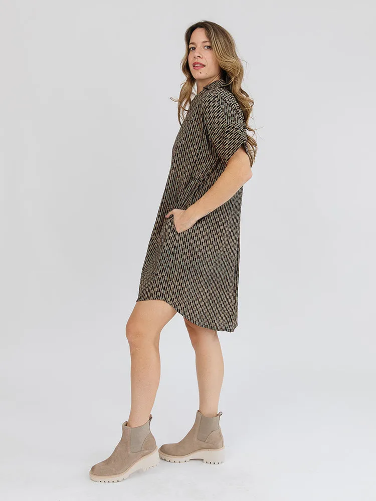 Friend Vibe World Glow Chennai Mini Dress - Blue Check