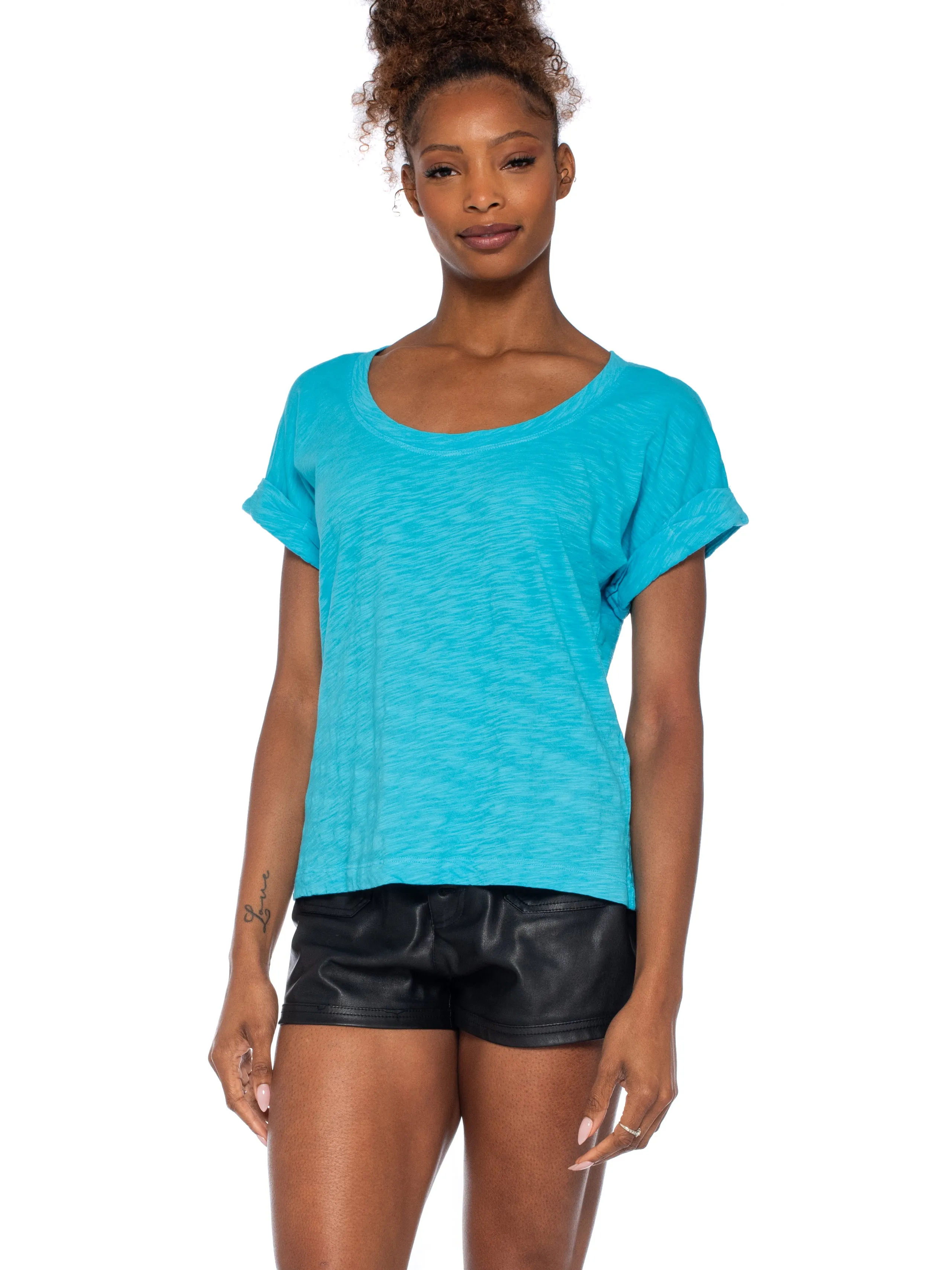 Open Neck Baby Dolman Roll Cuff Resort Mood Fairy Mood