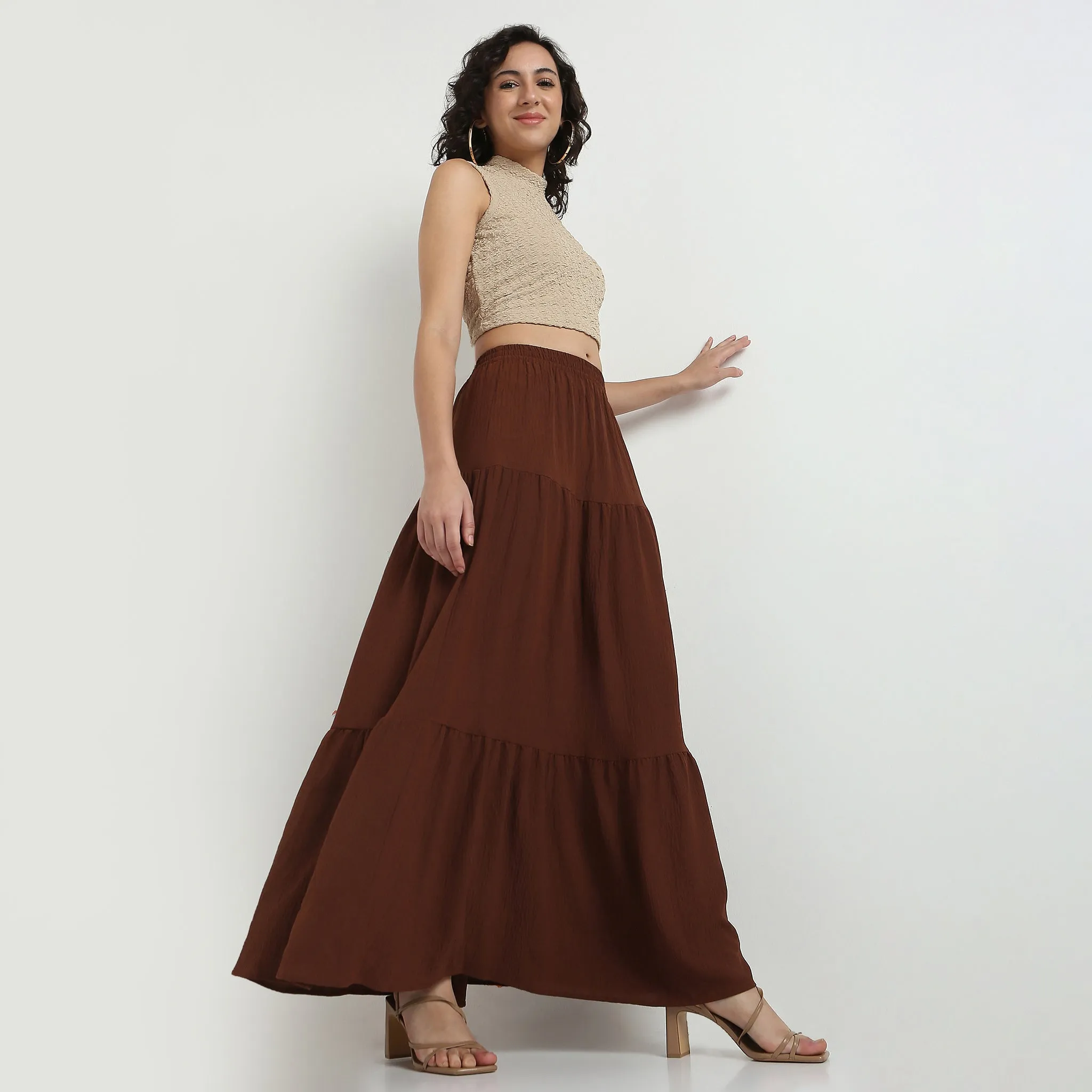 Tiered High Rise Skirt NoSlipTrims