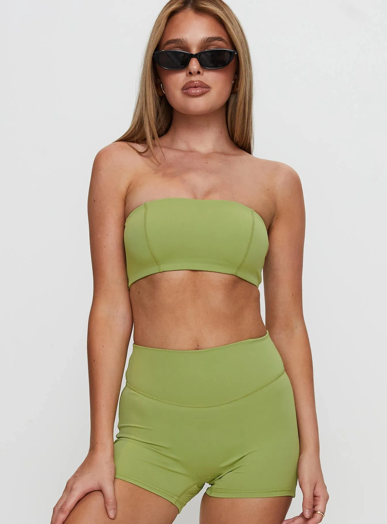End Goal Active Bandeau Top Green UVProtective Coating
