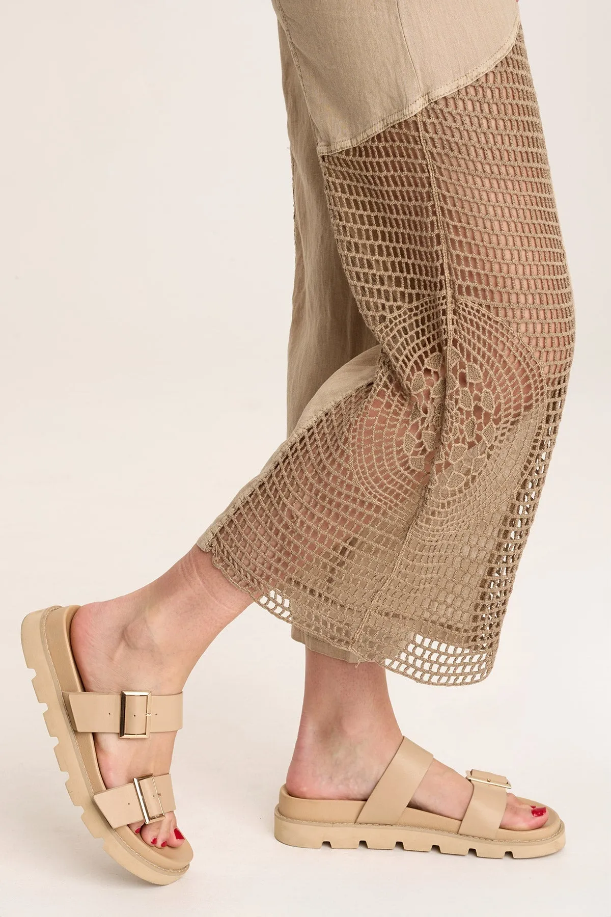 Anamita Linen/Crochet Jumpsuit Gentle Glow