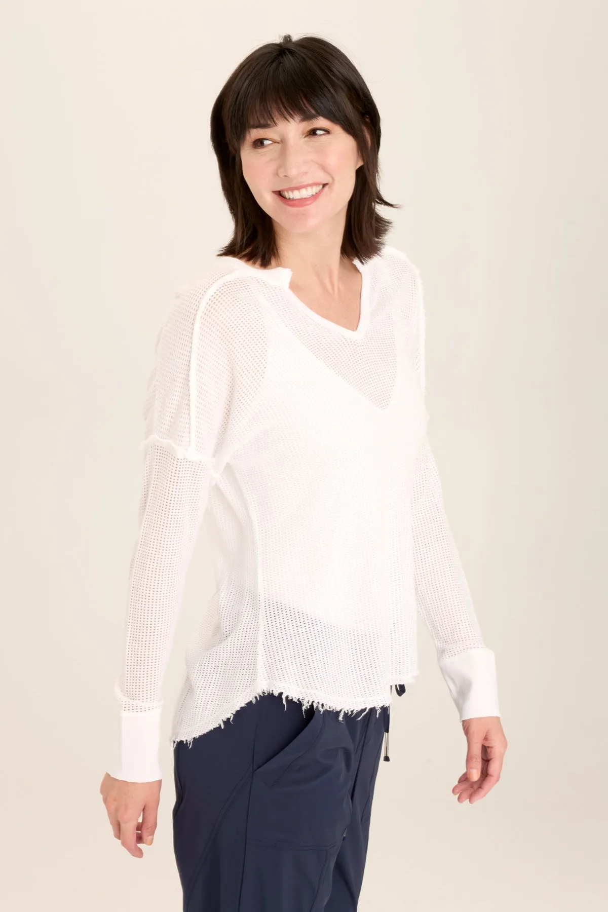 Shine Mood Mesh Bullock Pullover