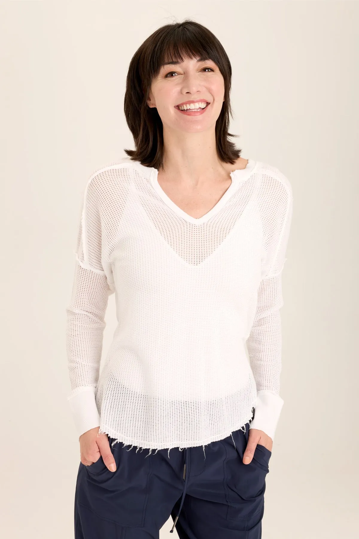 Mesh Bullock Pullover SustainableTextiles Office Mood