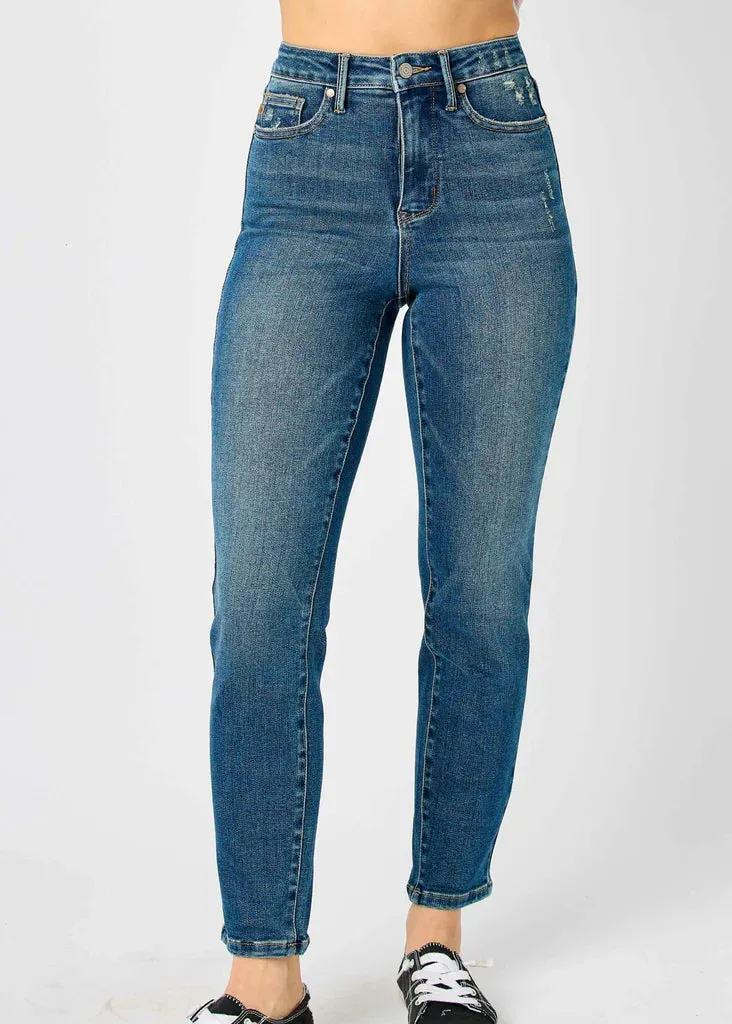 Judy Blue High Waist Tummy Control Slim Jeans PillingResistant
