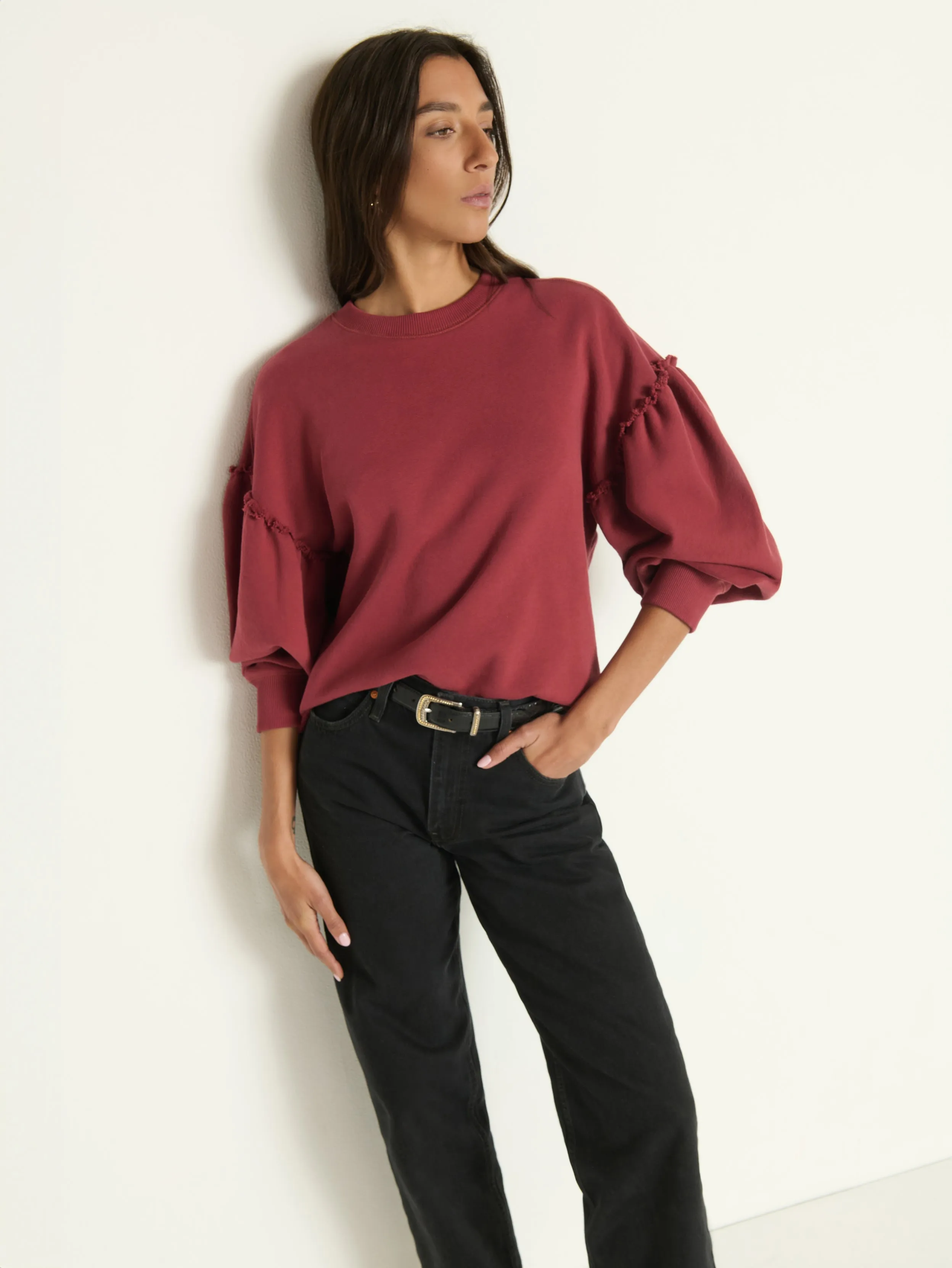 DoubleLayered Fabric Shane Sweatshirt