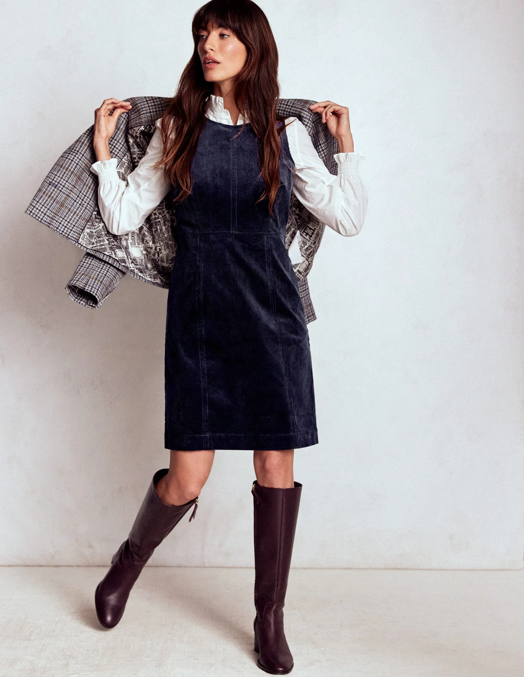 Annie Cord Shift Dress-Navy Runway Glow Chic Prints