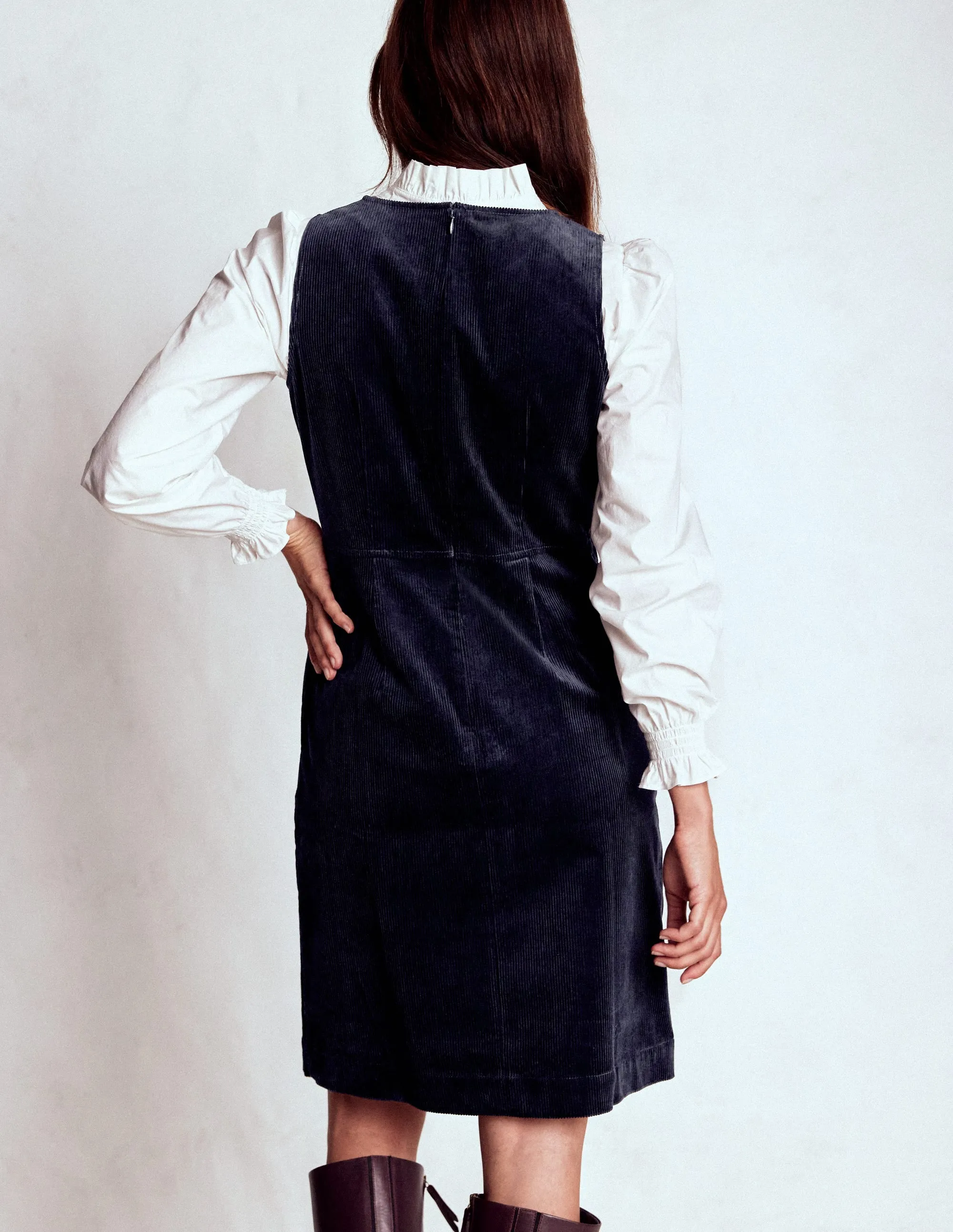 Bohemian Look Annie Cord Shift Dress-Navy