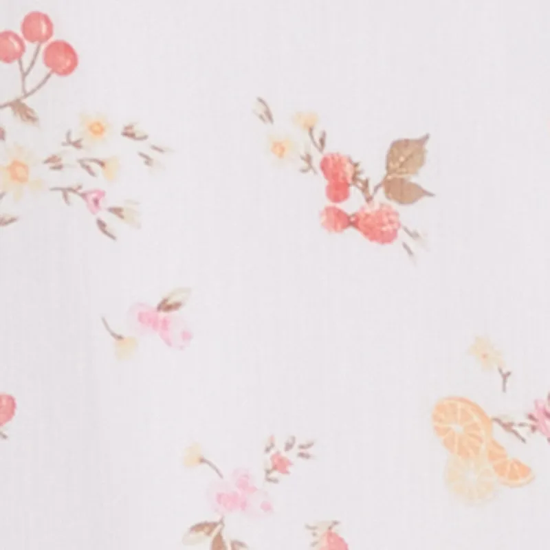 Beat Light Day-to-evening versatile mini Chiffon Fruit Print Sundress with Smocked Back and Ruffles