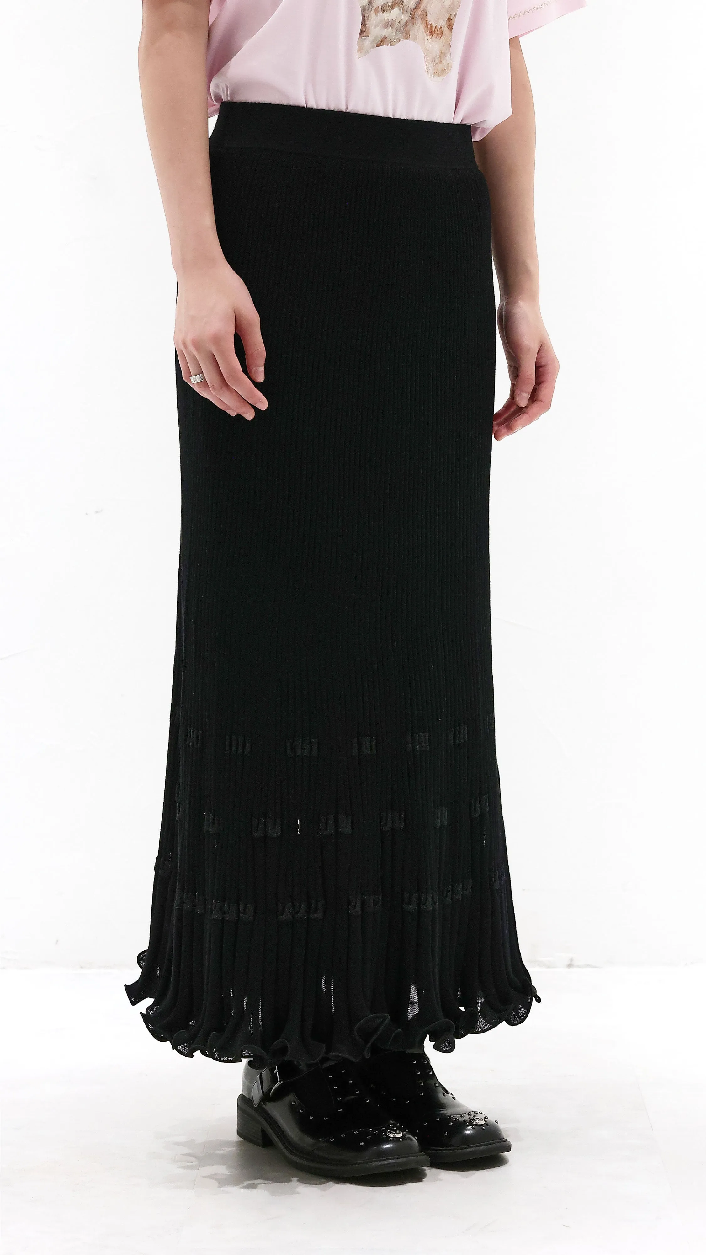 Gentle Vibe Comfy Wear Fish Tail Knit Skirt